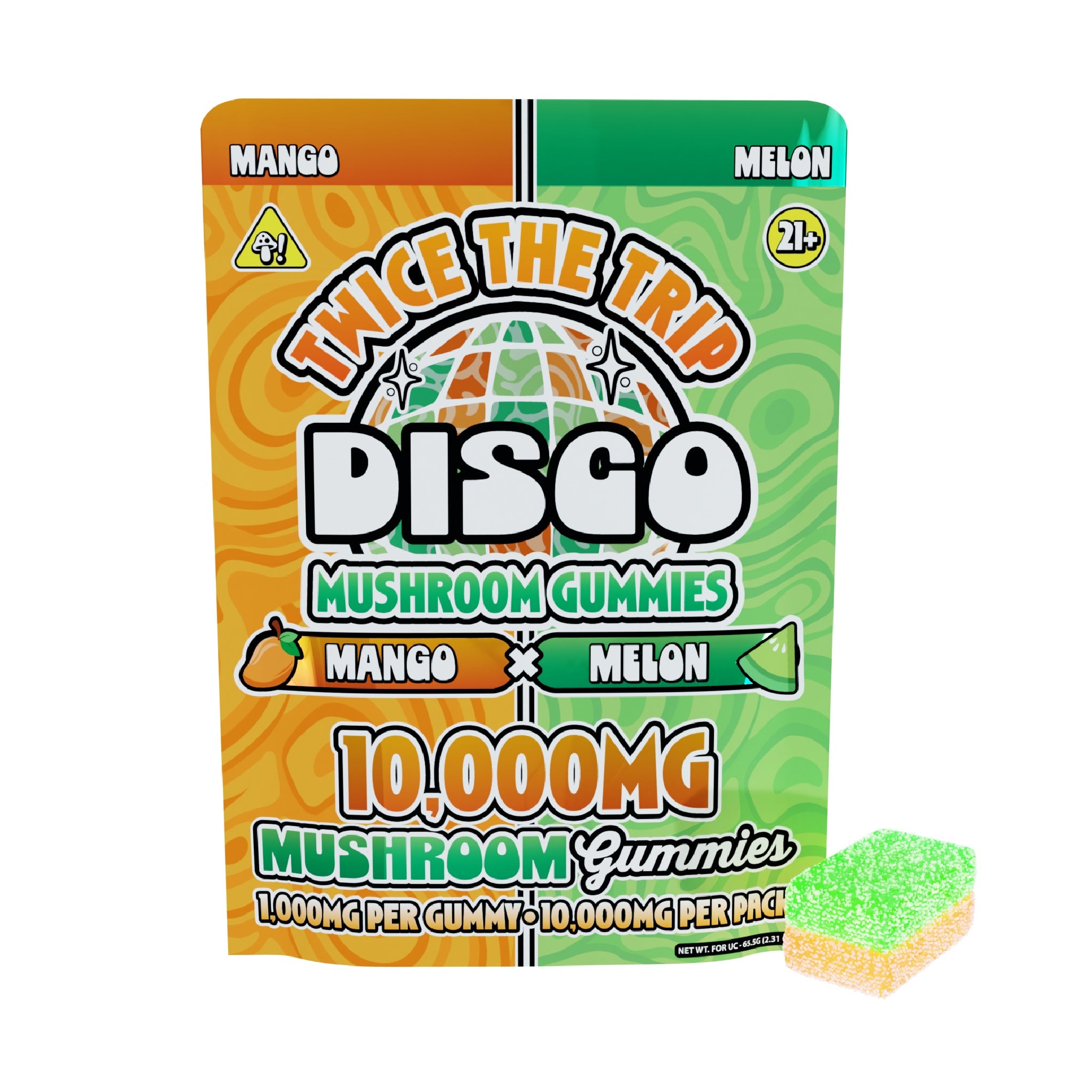 Disco Mushrooms Twice The Trip Double Stack Gummies - 10,000mg - Image 3