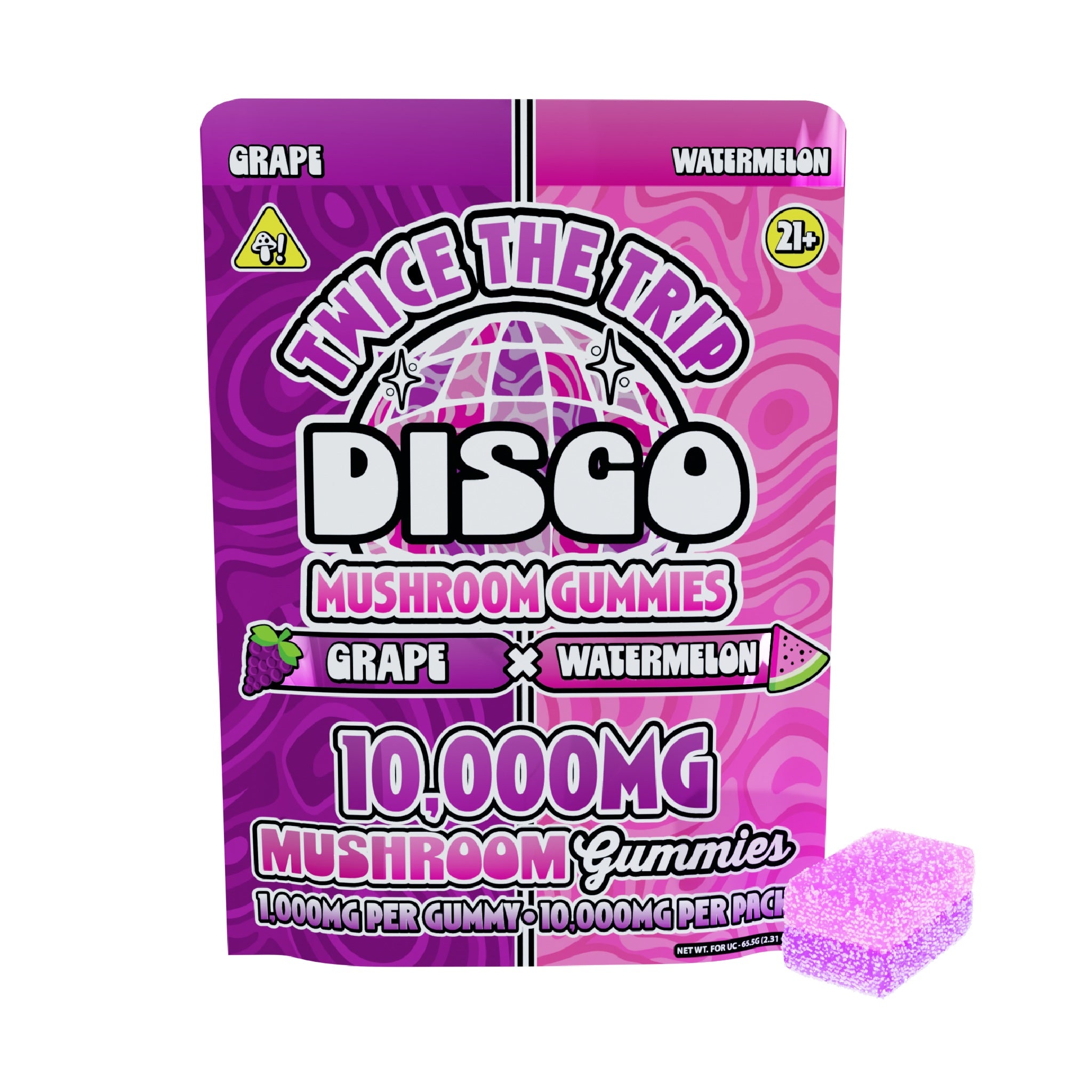 Disco Mushrooms Twice The Trip Double Stack Gummies - 10,000mg - Image 2