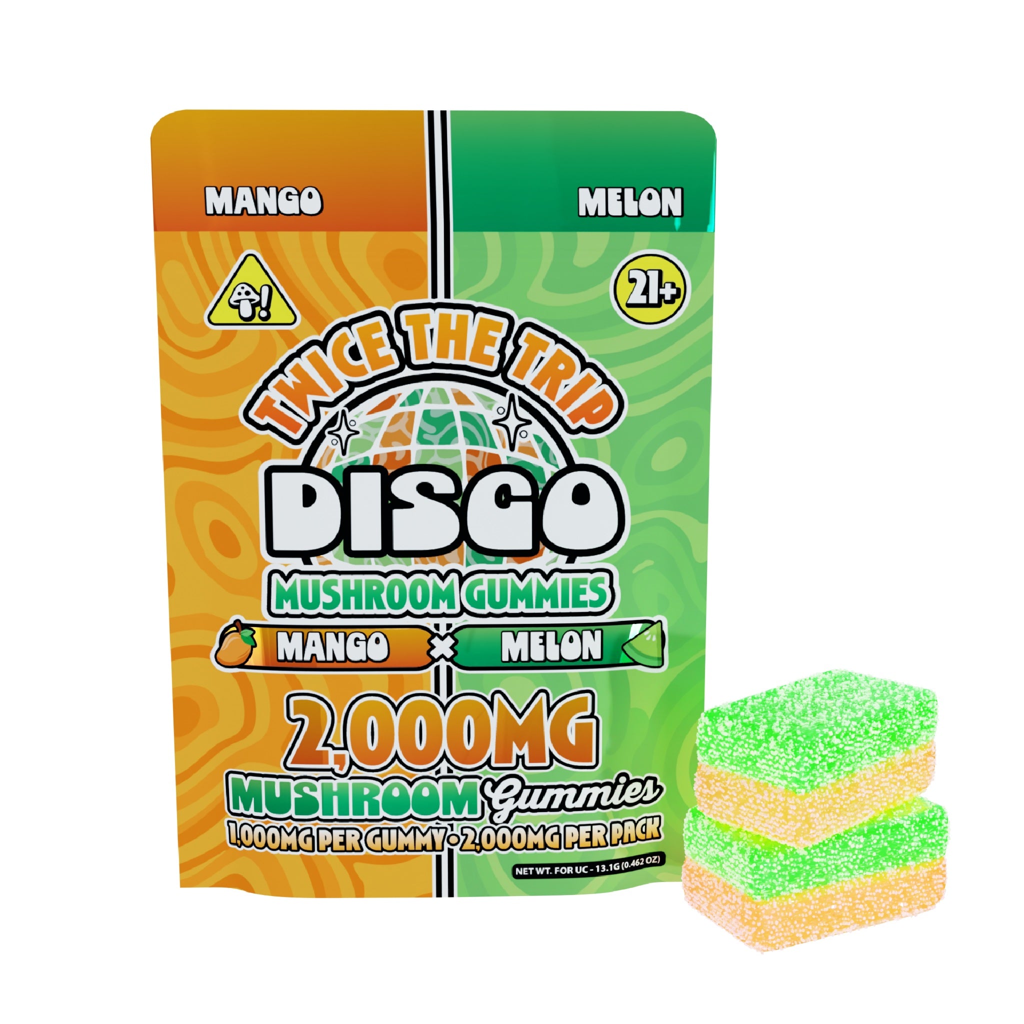 Disco Mushrooms Twice The Trip Double Stack Gummies - 2,000mg - Image 3