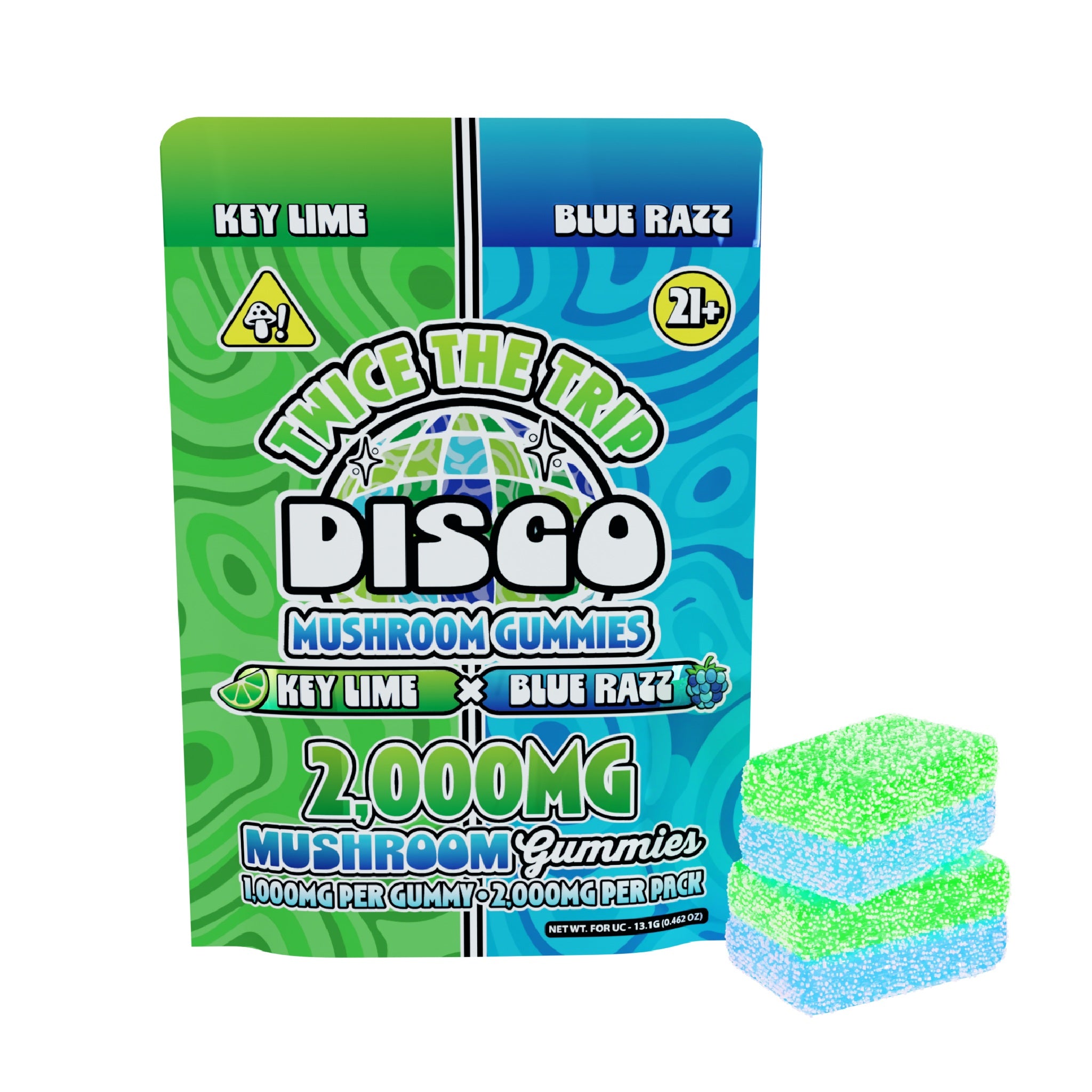 Disco Mushrooms Twice The Trip Double Stack Gummies - 2,000mg - Image 2
