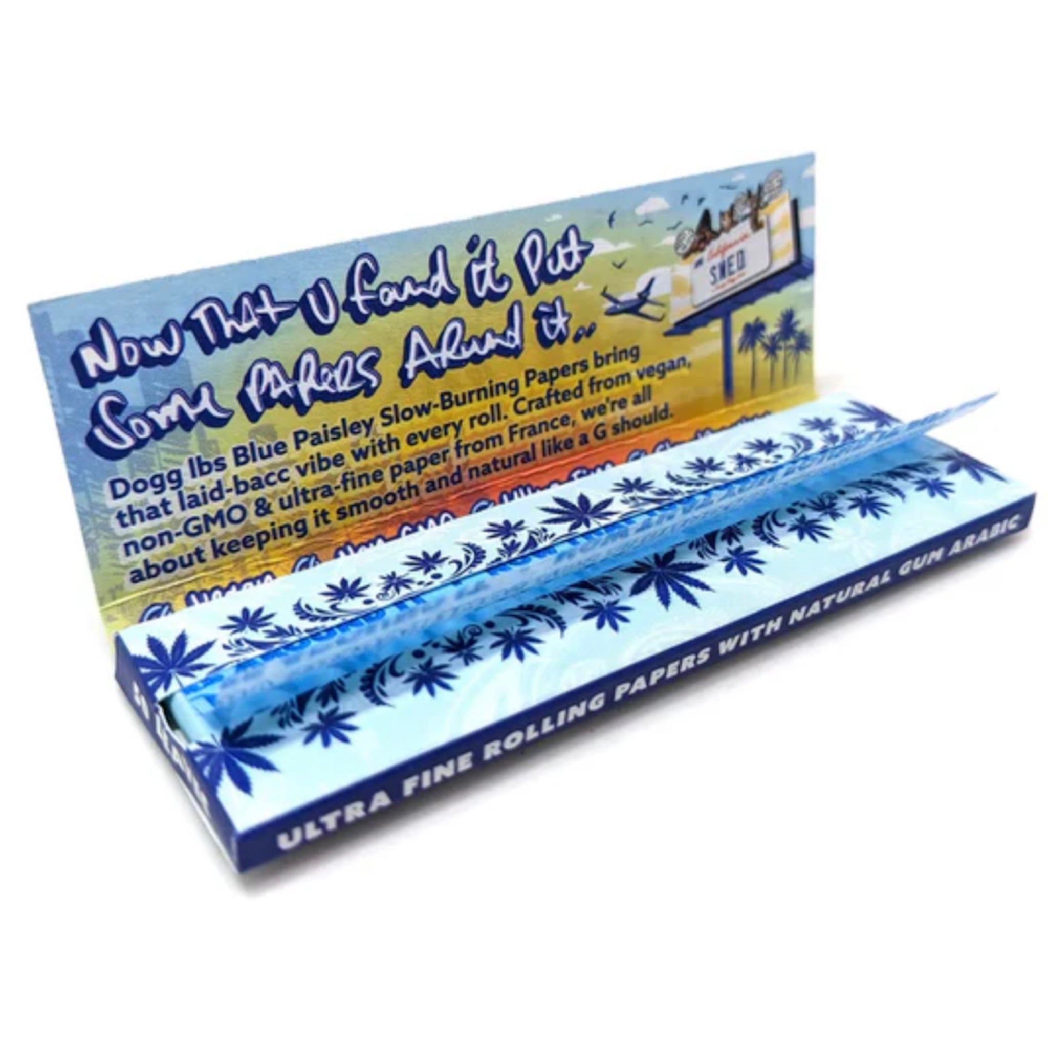 Dogg lbs Blue Paisley Rolling Papers - 50ct