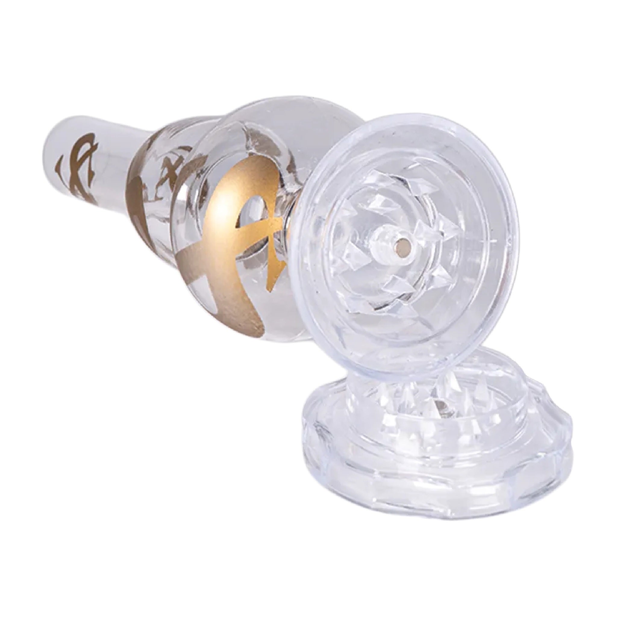 Double The Bubble Grinder Base Mini Acrylic Bong - 7in - Image 3