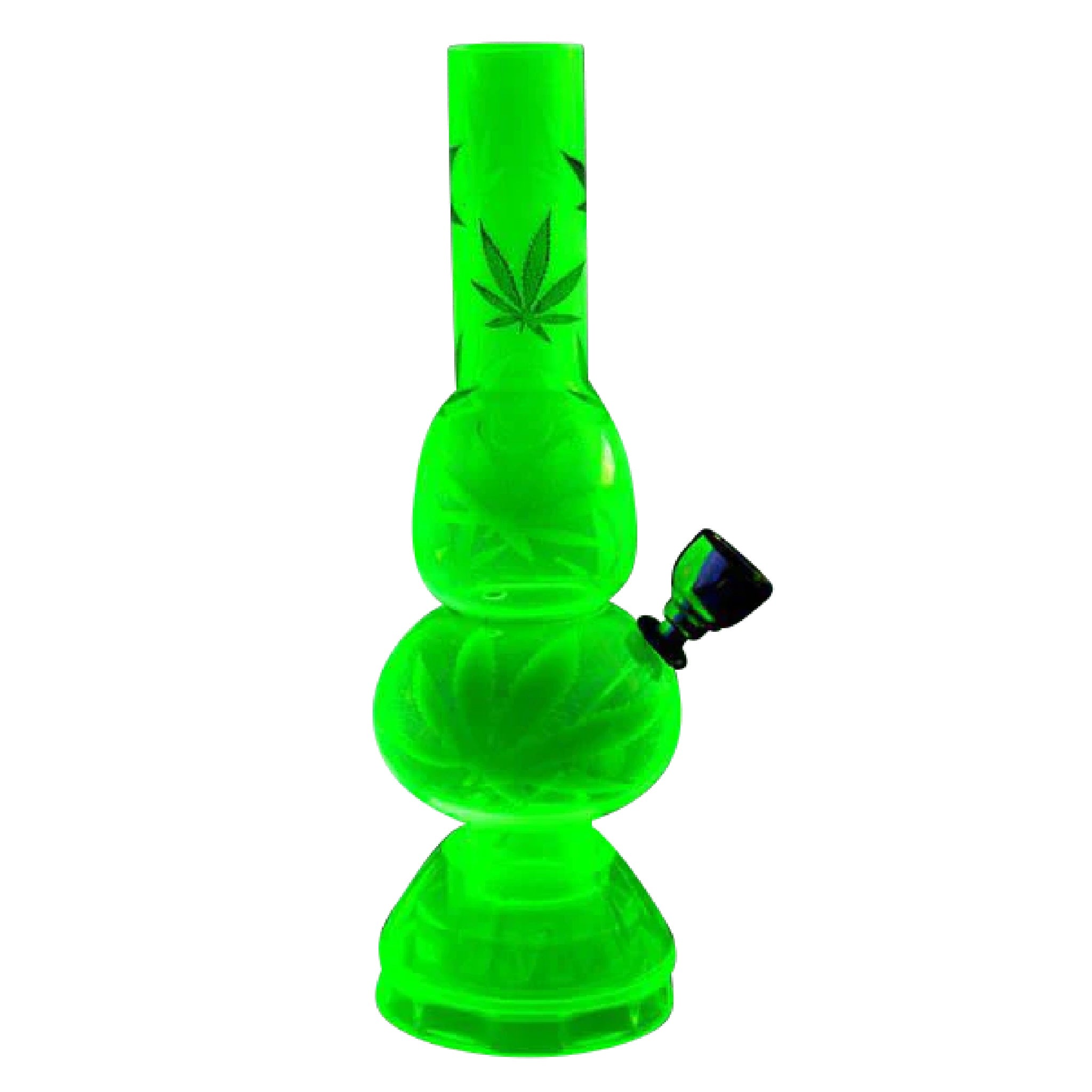 Double The Bubble Grinder Base Mini Acrylic Bong - 7in - Image 2