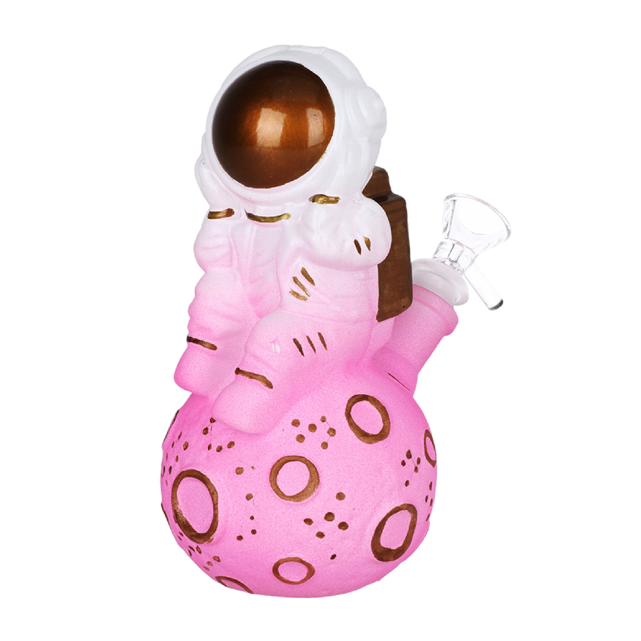 Dreamy Astronaut Glow In The Dark Painted Bong - 7in - Image 4