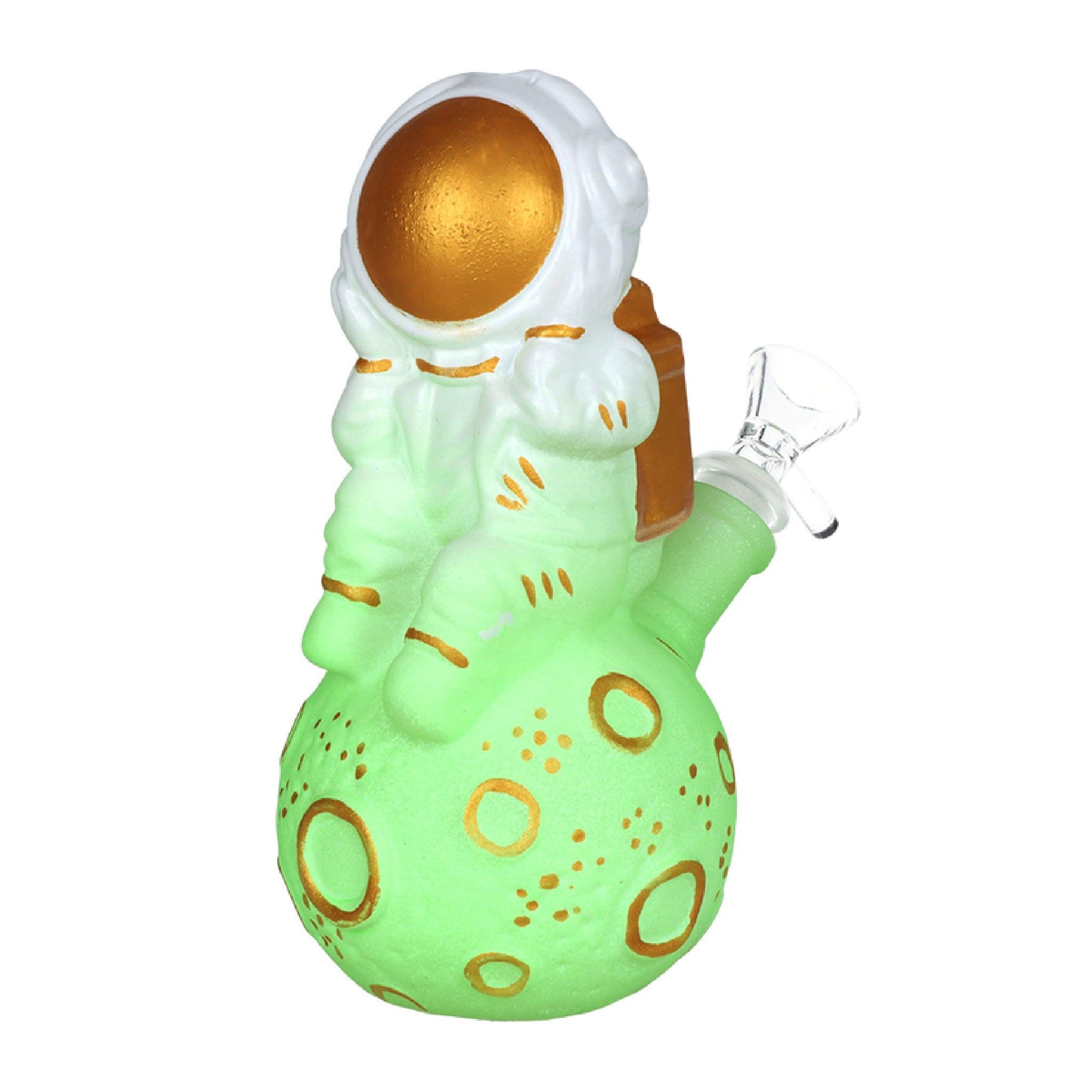 Dreamy Astronaut Glow In The Dark Painted Bong - 7in - Image 3