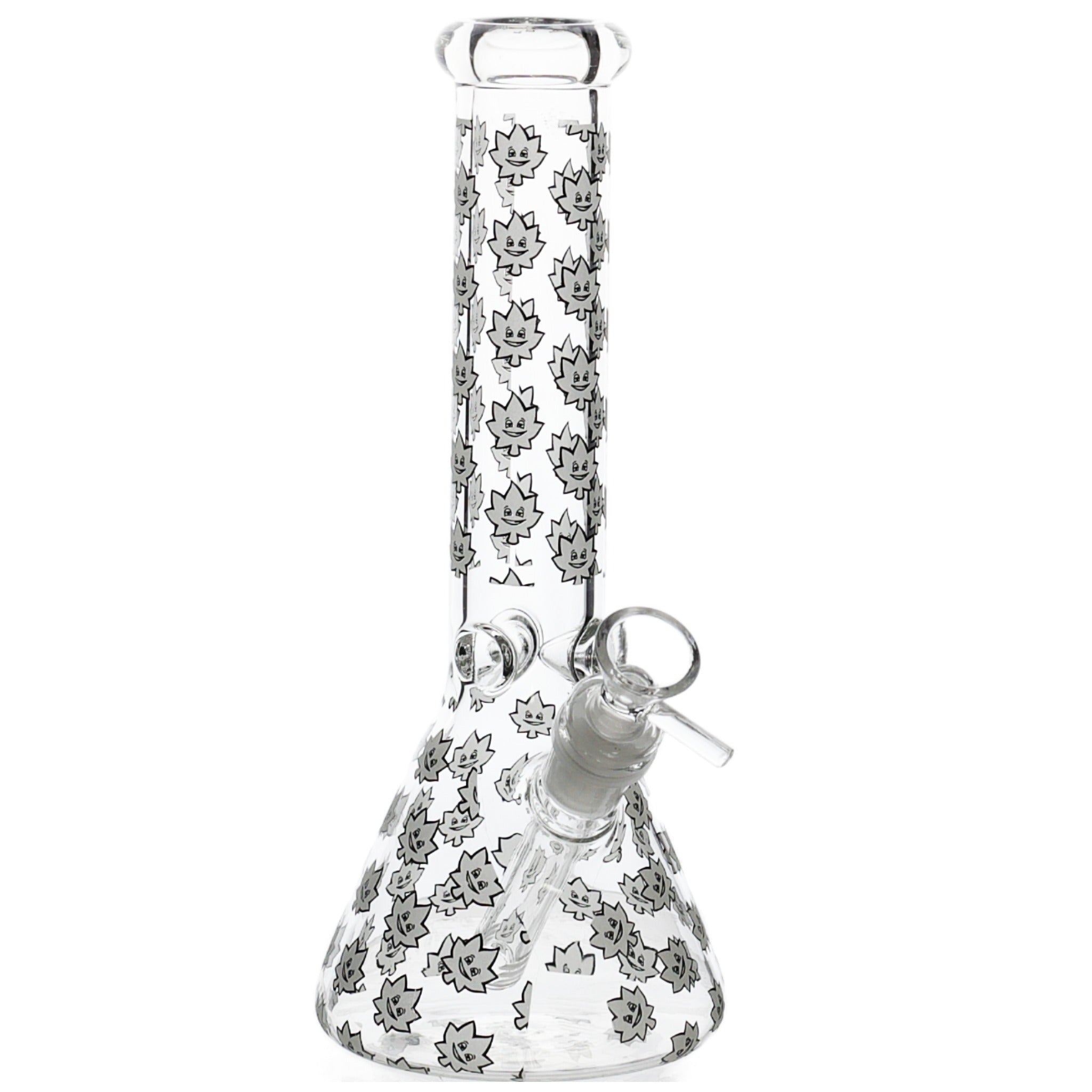 E420 Glow in the Dark Spike Leaf Bong - 10in - Image 2