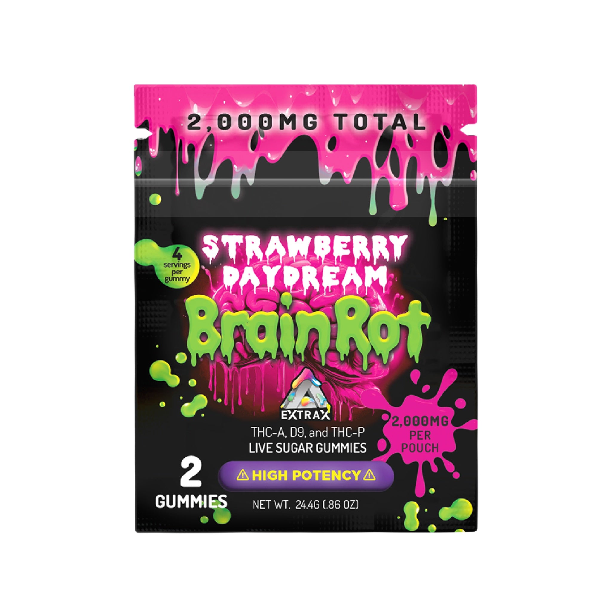 Extrax Brainrot Live Resin THC Gummies - 2000mg - Image 2