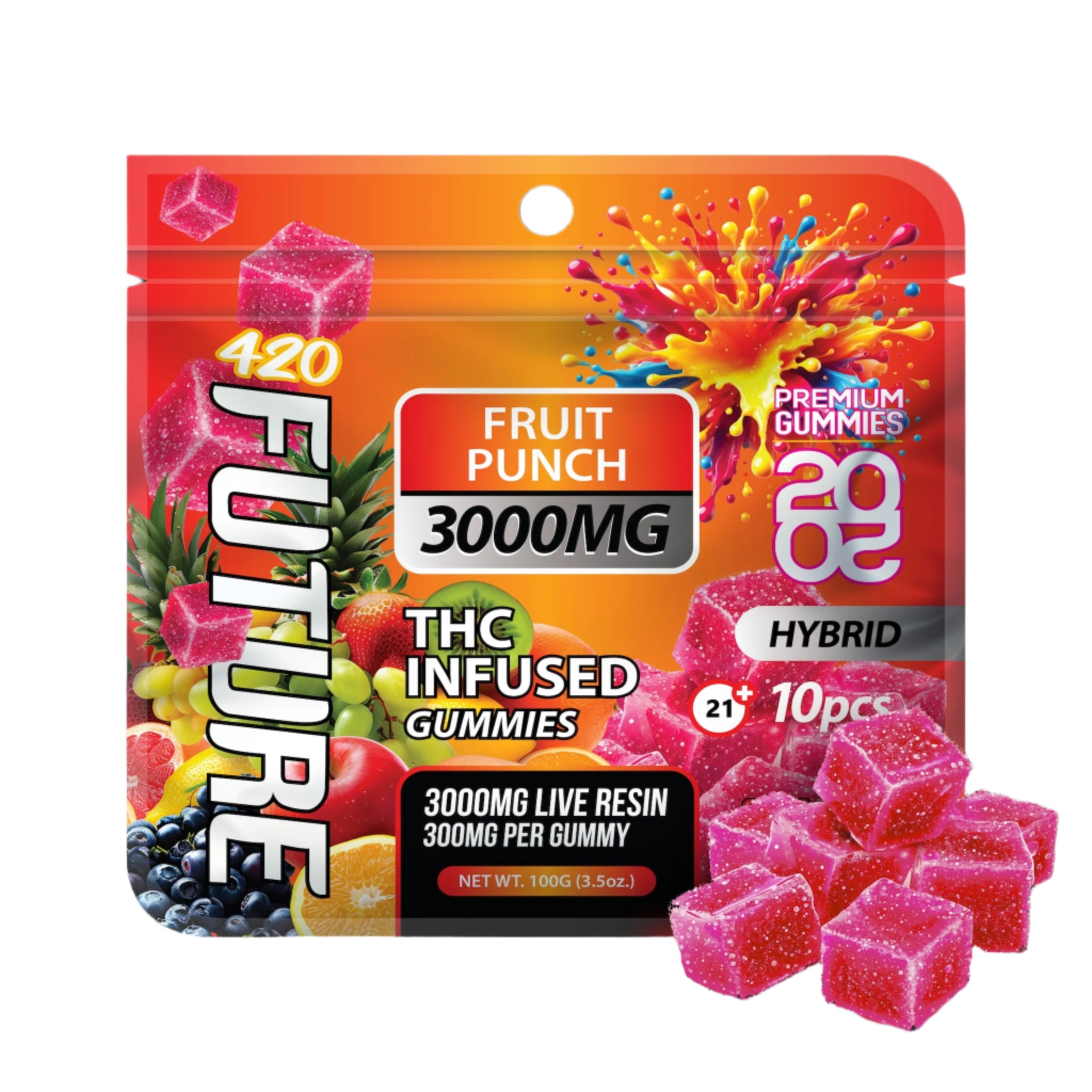 Future THC-A Infused Fruit Punch Gummies - 3000mg