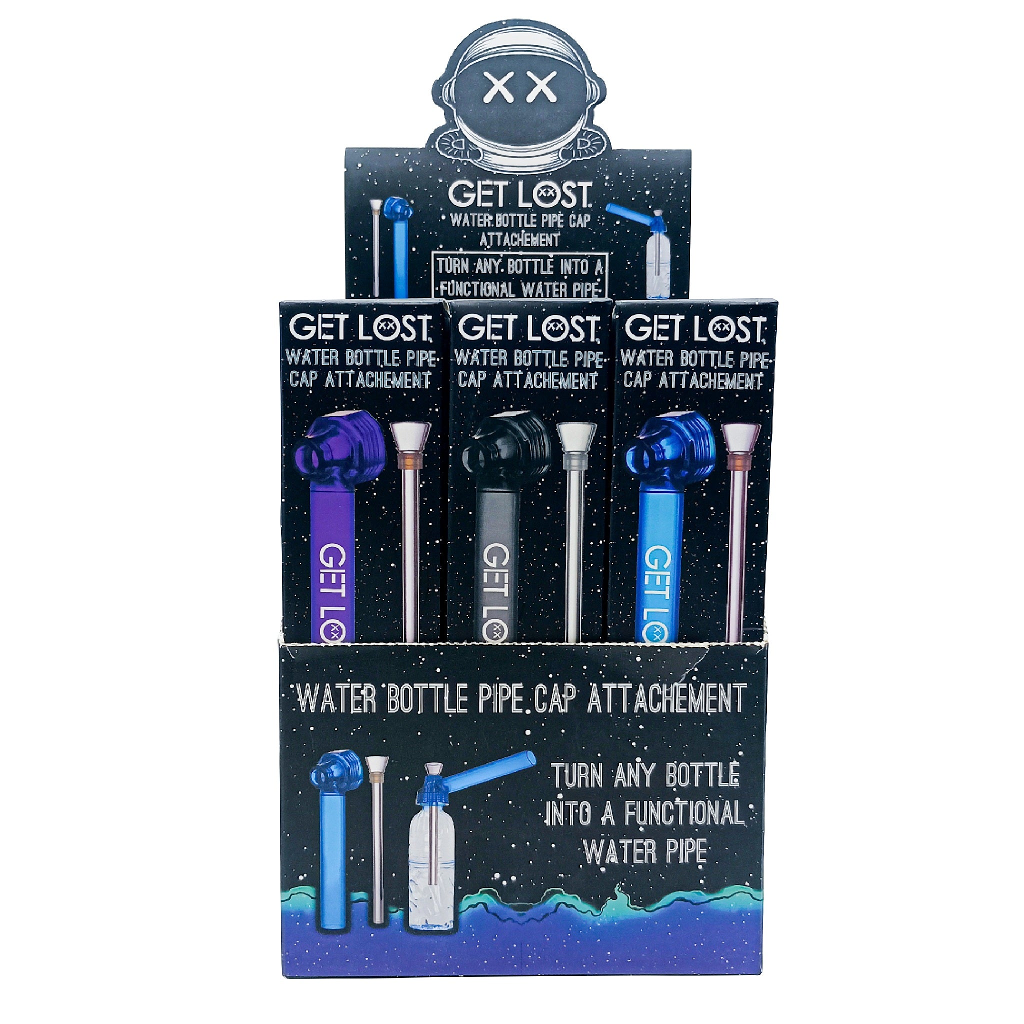 Get Lost Water Bottle Pipe Cap - Image 2