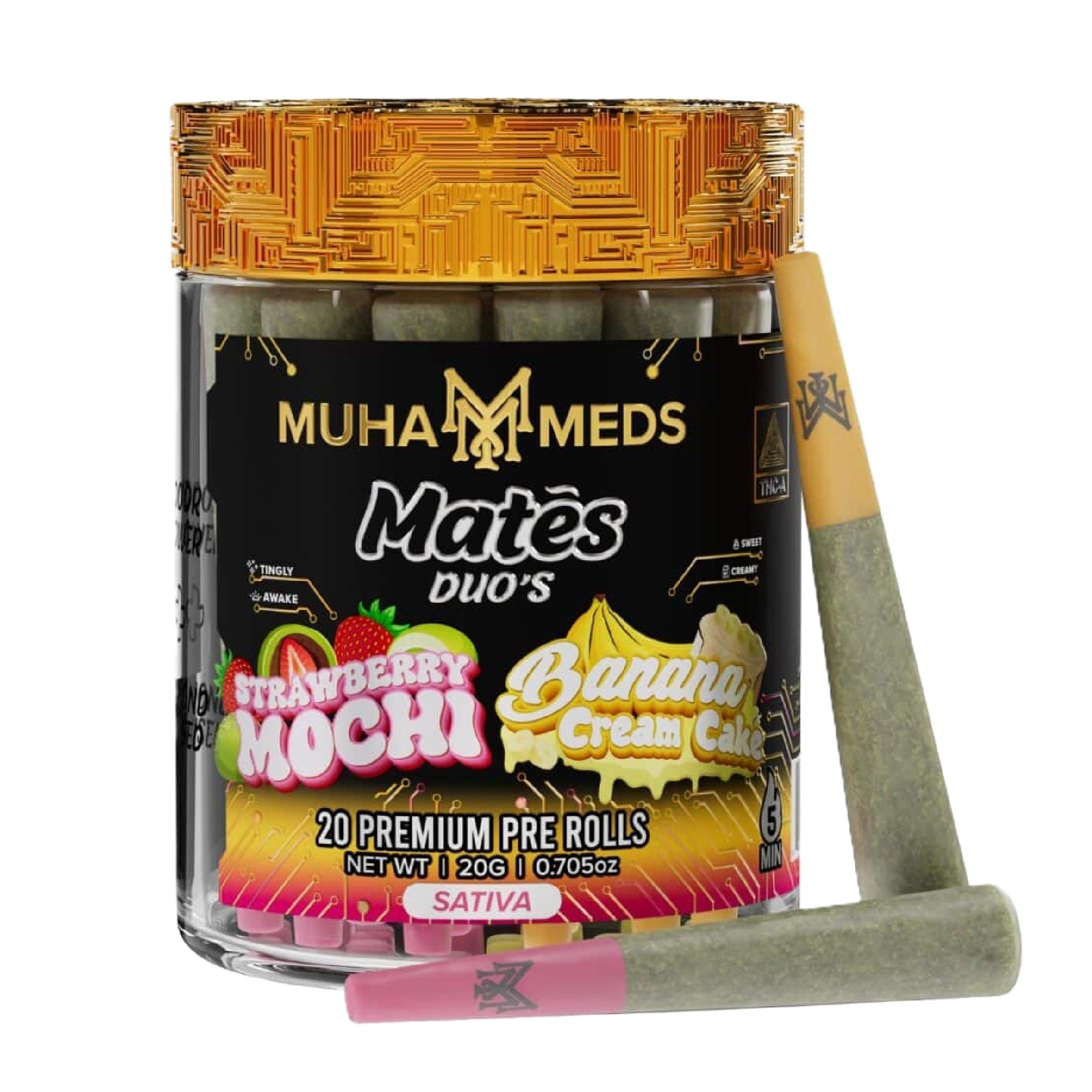 Muha Meds Duo Mates THC-A Pre-Rolls - 20g (20ct) - Image 2