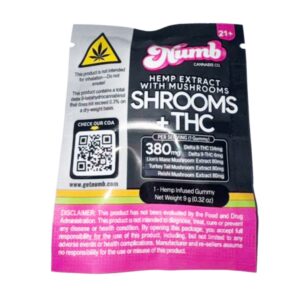 Numb Magic Mushroom + THC-A Gummy - 380mg