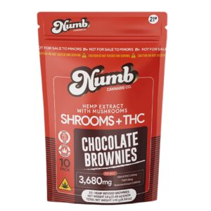 Numb Shroom + THC Blend Chocolate Brownies - 3680mg