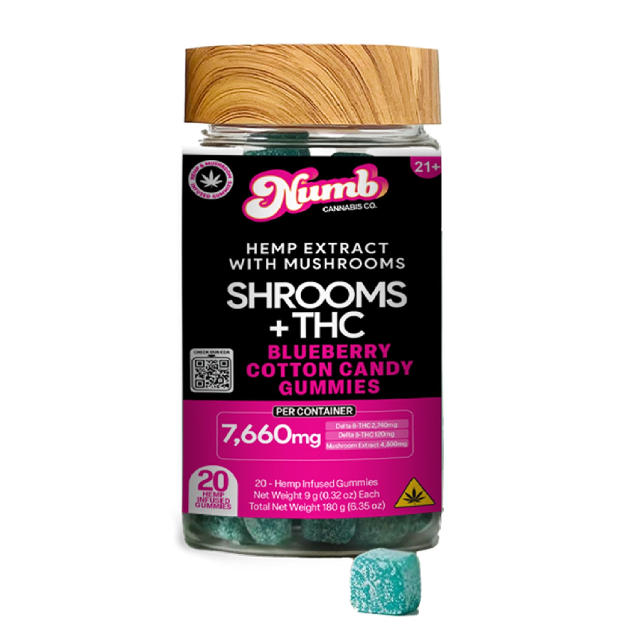 Numb Shroom + THC Blend Gummies - 7660mg - Image 2