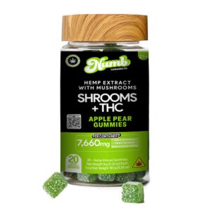 Numb Shroom + THC Blend Gummies - 7660mg