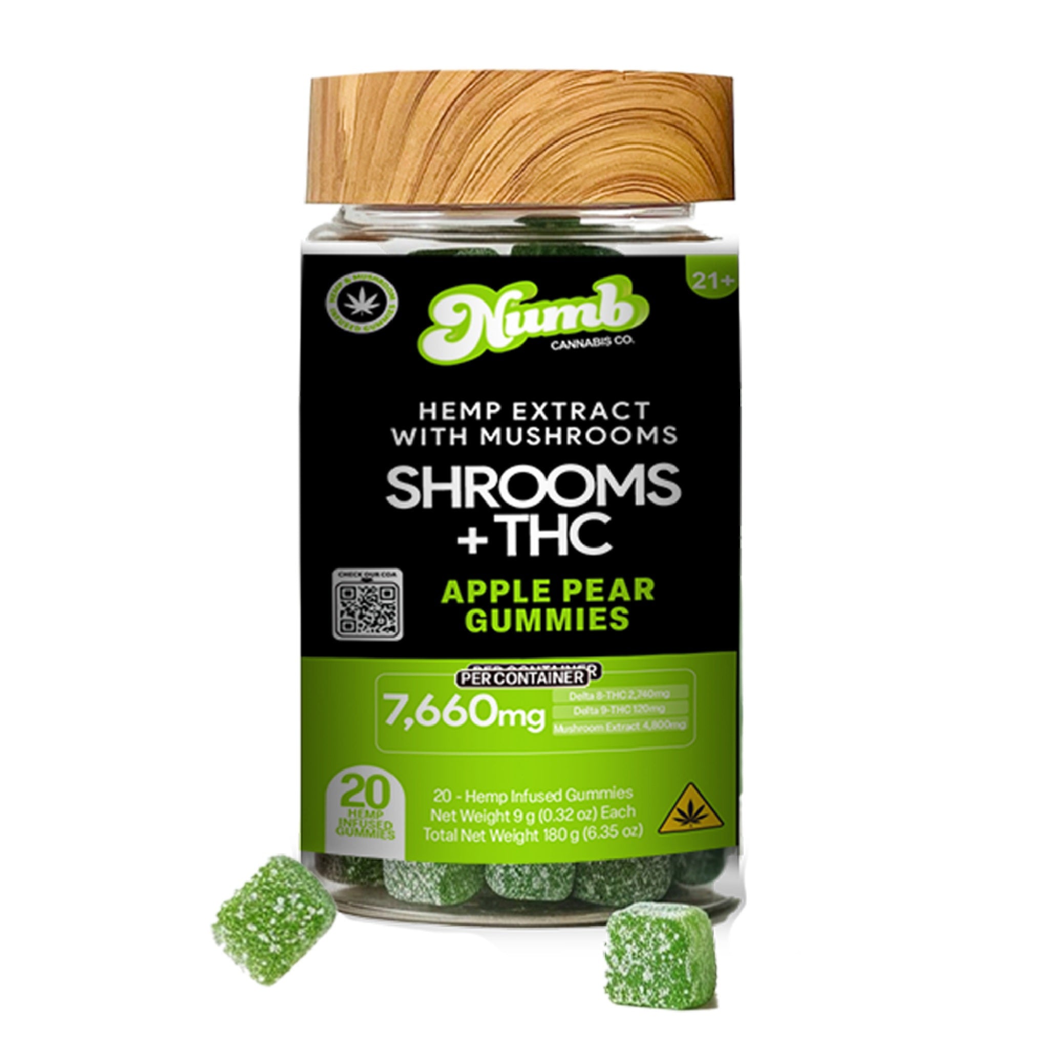 Numb Shroom + THC Blend Gummies - 7660mg
