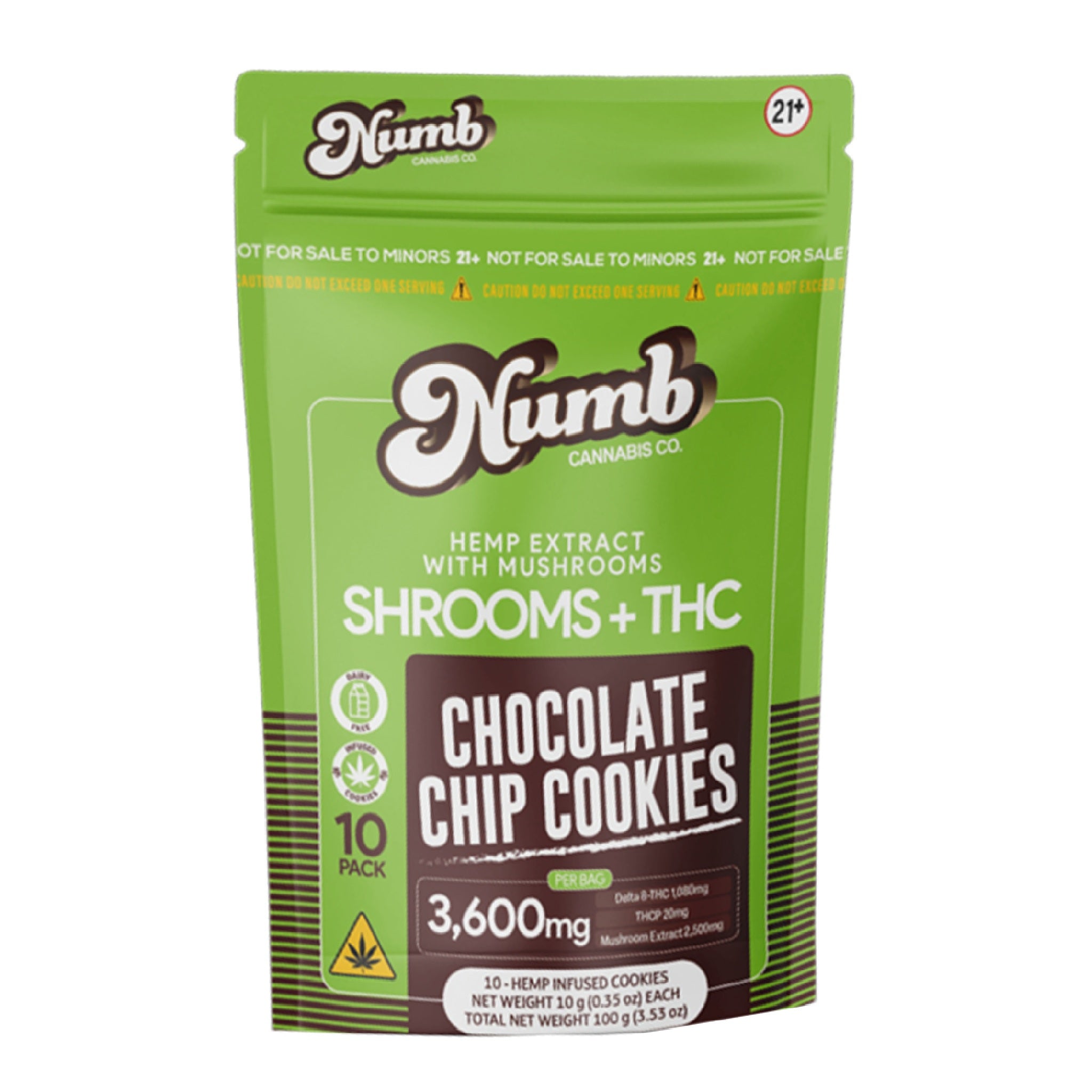 Numb Shrooms + THC Blend Cookies - 3600mg (10ct) - Image 2
