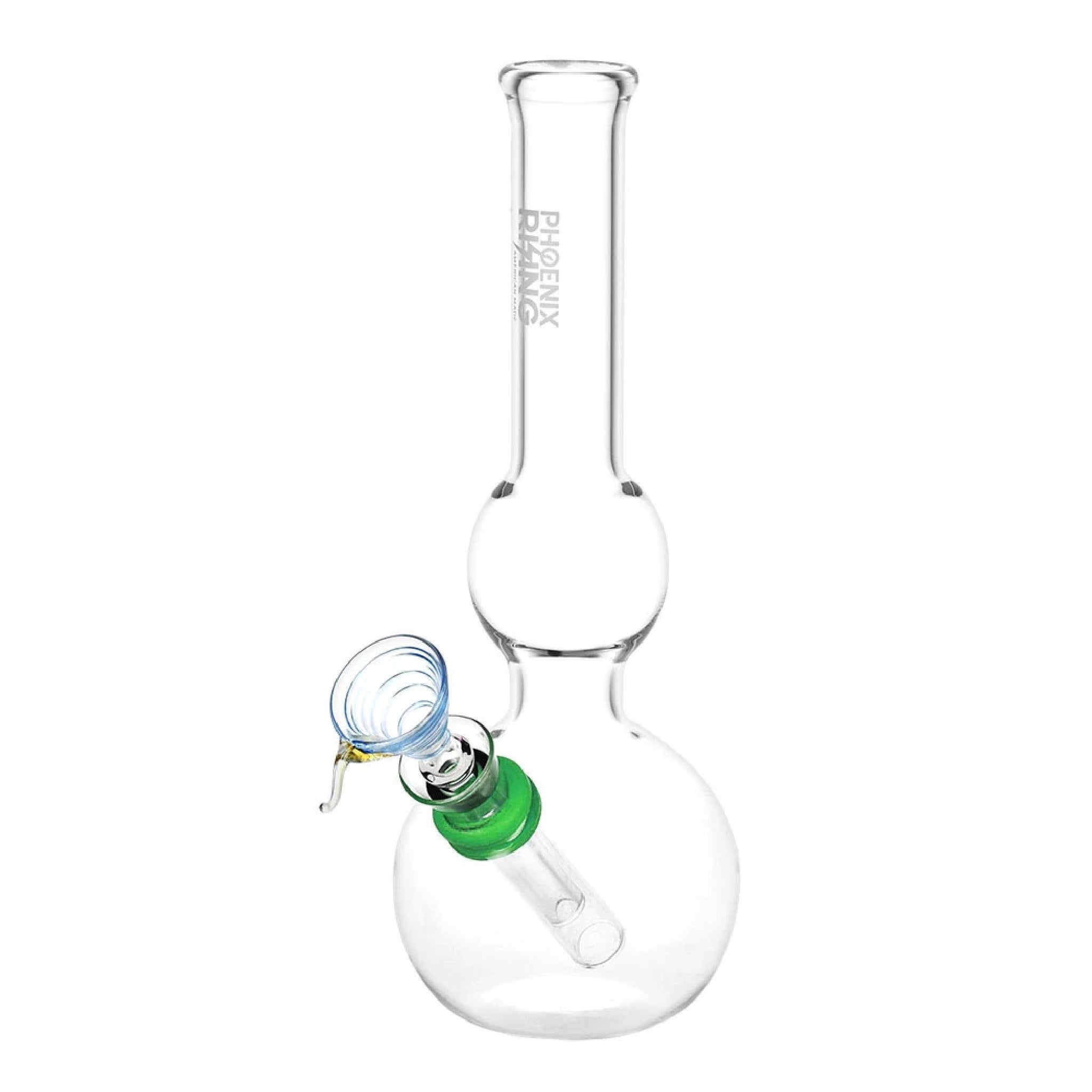 Phoenix Rising Classic Double Bubble Bong - 8in - Image 2