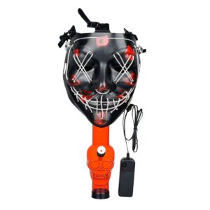 Scary Purge Light Up Gas Mask & Acrylic Water Pipe Set - 8in