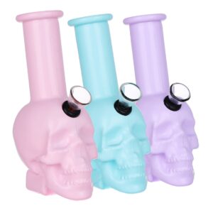 SeshGear Pastel Skull Glass Bong- 6in