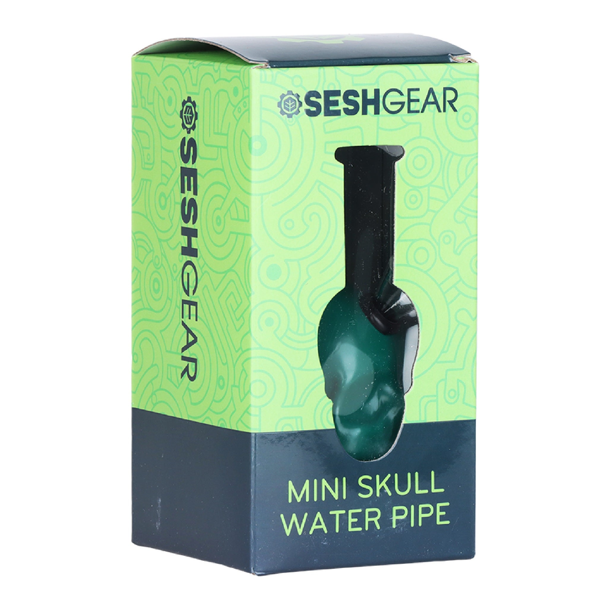 SeshGear Pastel Skull Glass Bong- 6in - Image 7