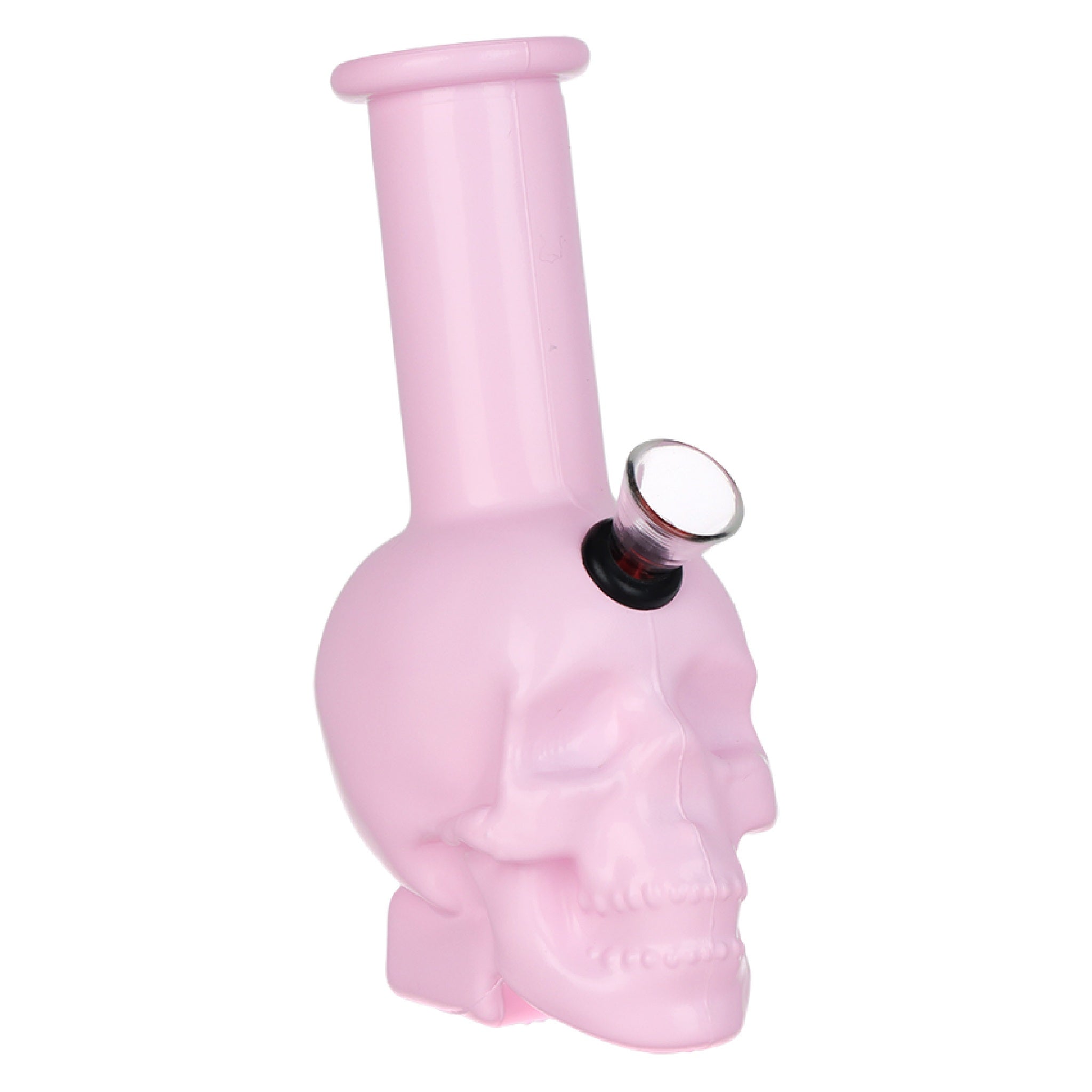 SeshGear Pastel Skull Glass Bong- 6in - Image 5