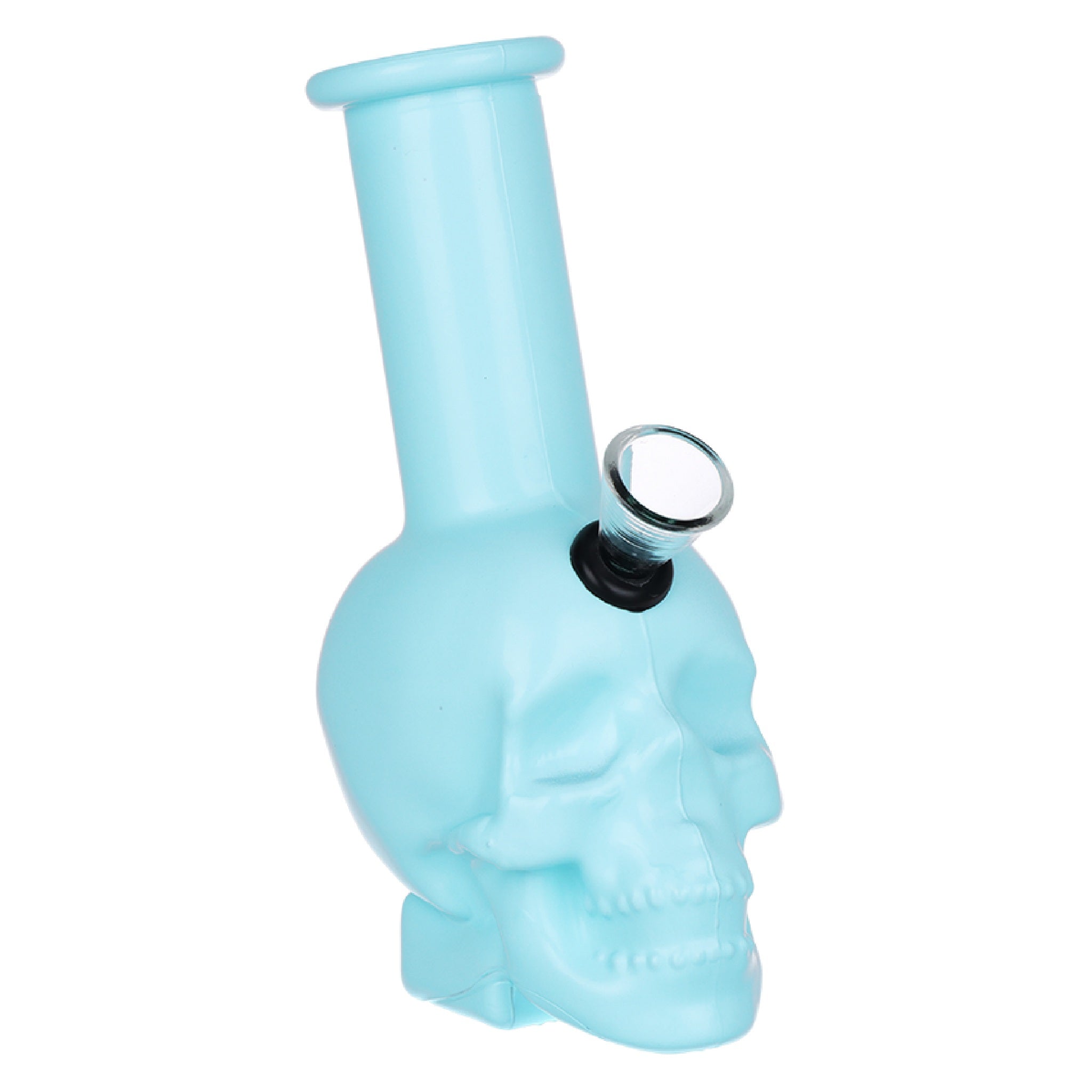 SeshGear Pastel Skull Glass Bong- 6in - Image 4