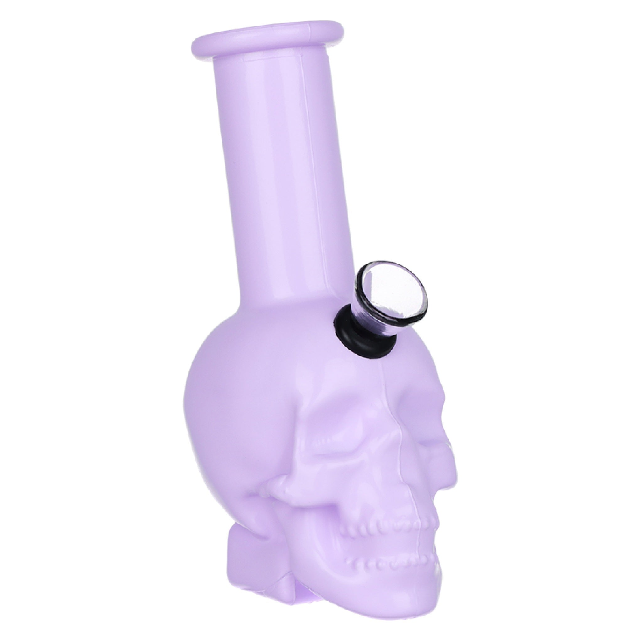 SeshGear Pastel Skull Glass Bong- 6in - Image 3