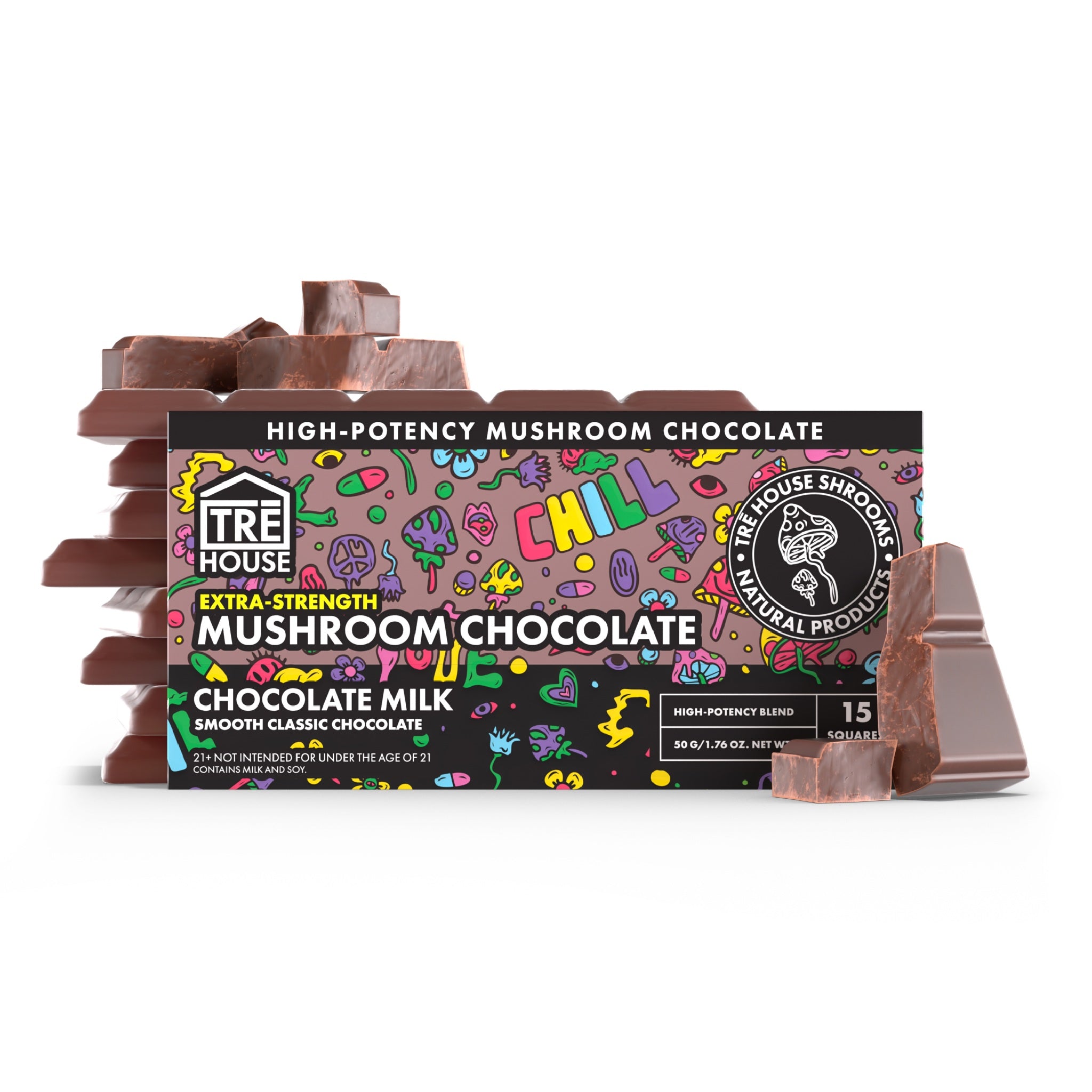 Tre House Extra Strength Magic Mushroom Chocolate Bar - Image 3