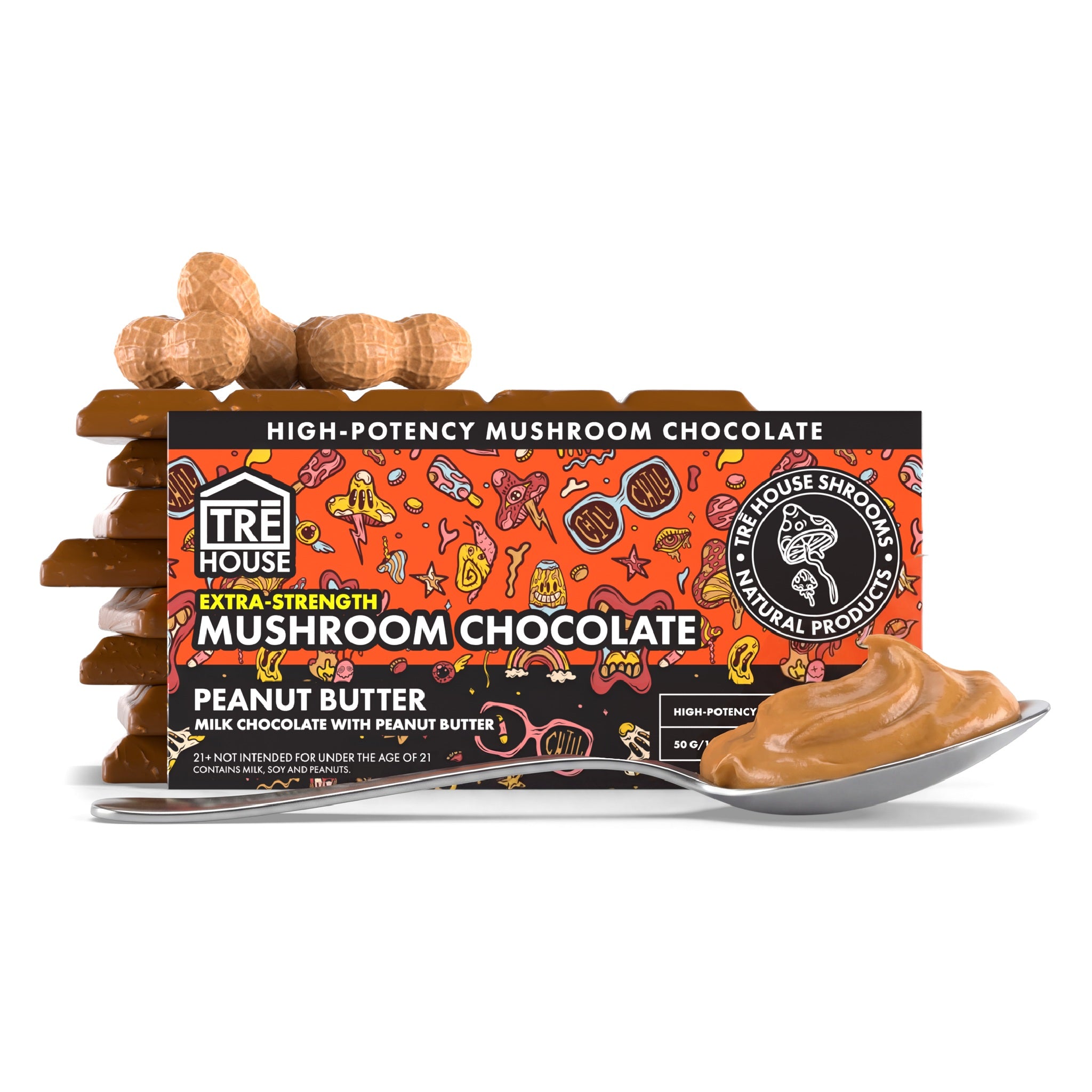 Tre House Extra Strength Magic Mushroom Chocolate Bar - Image 4