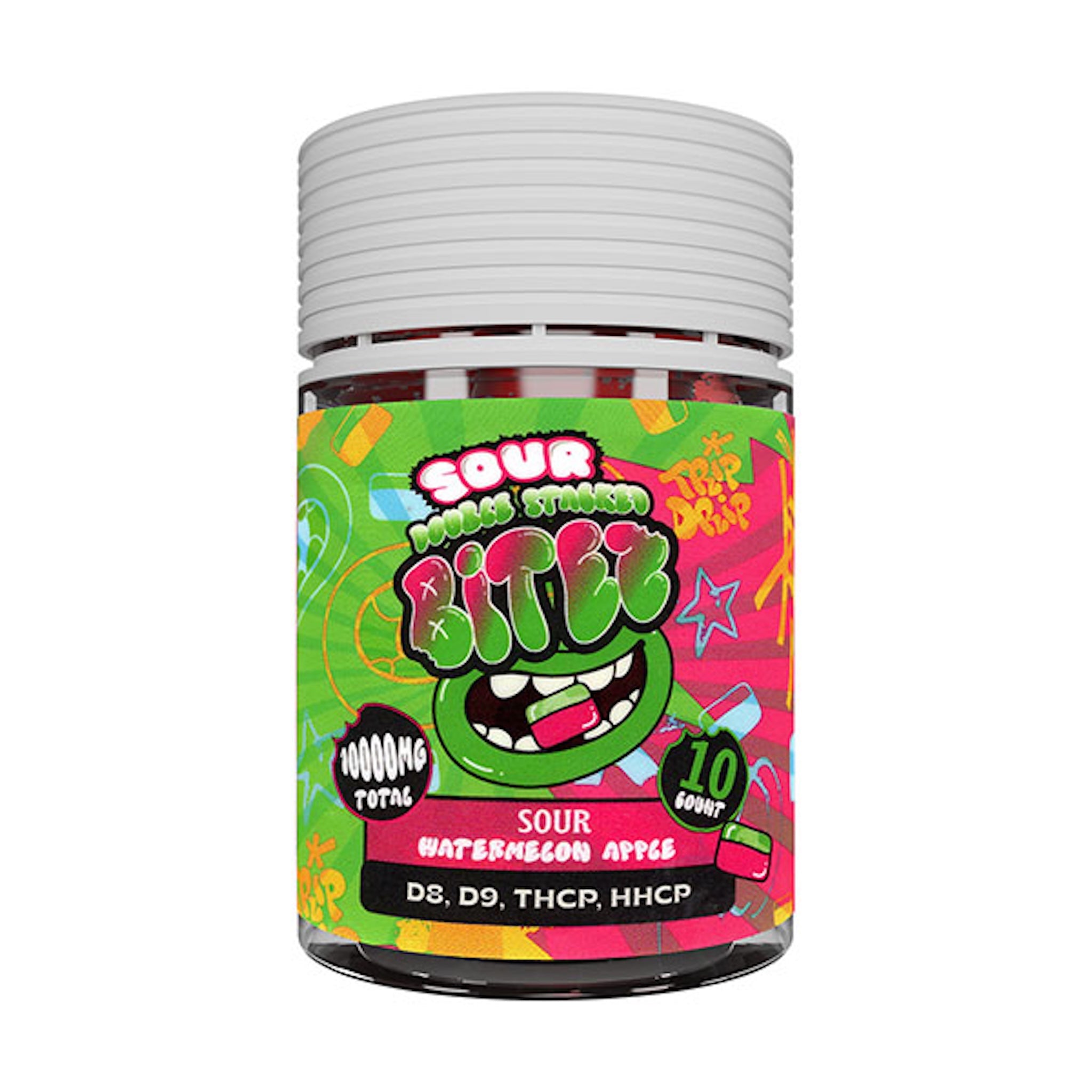 Trip Drip Sour Double Stacked Bites - 10,000mg (10ct) - Image 2