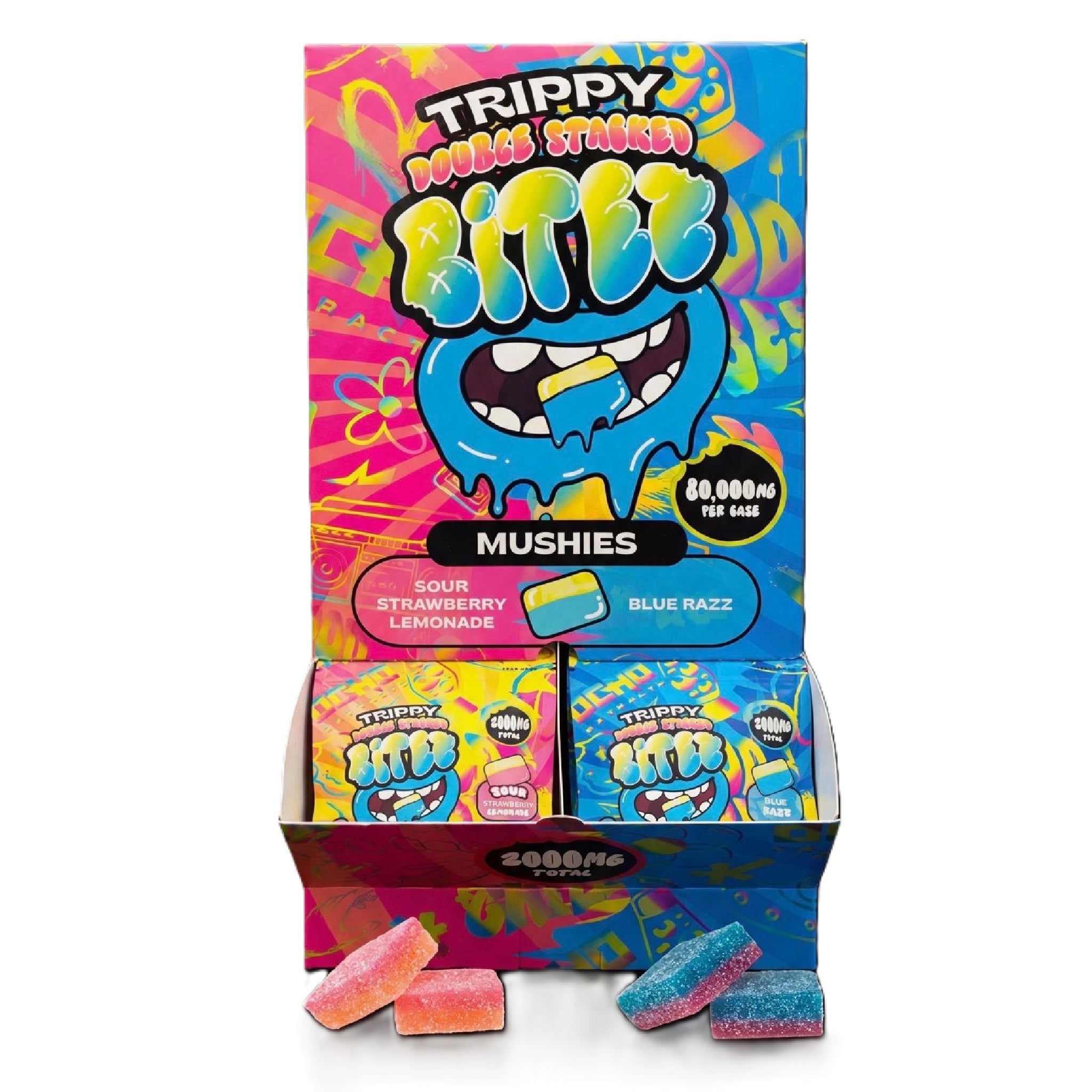Trippy Double Stacked Mushroom Bitez - 2000mg (2ct) - Image 2