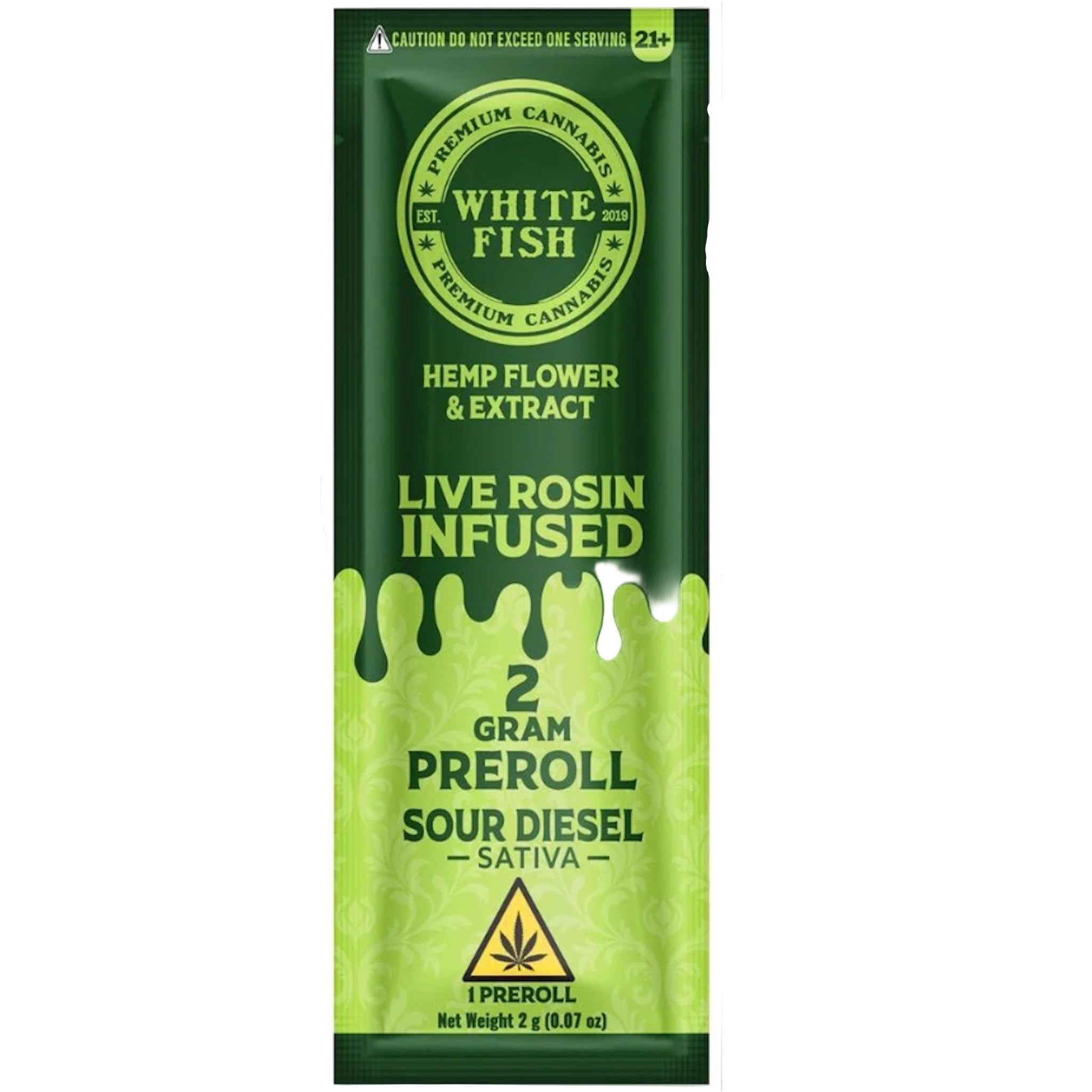 White Fish Live Rosin THC-P Infused Pre-Roll - 2g - Image 2
