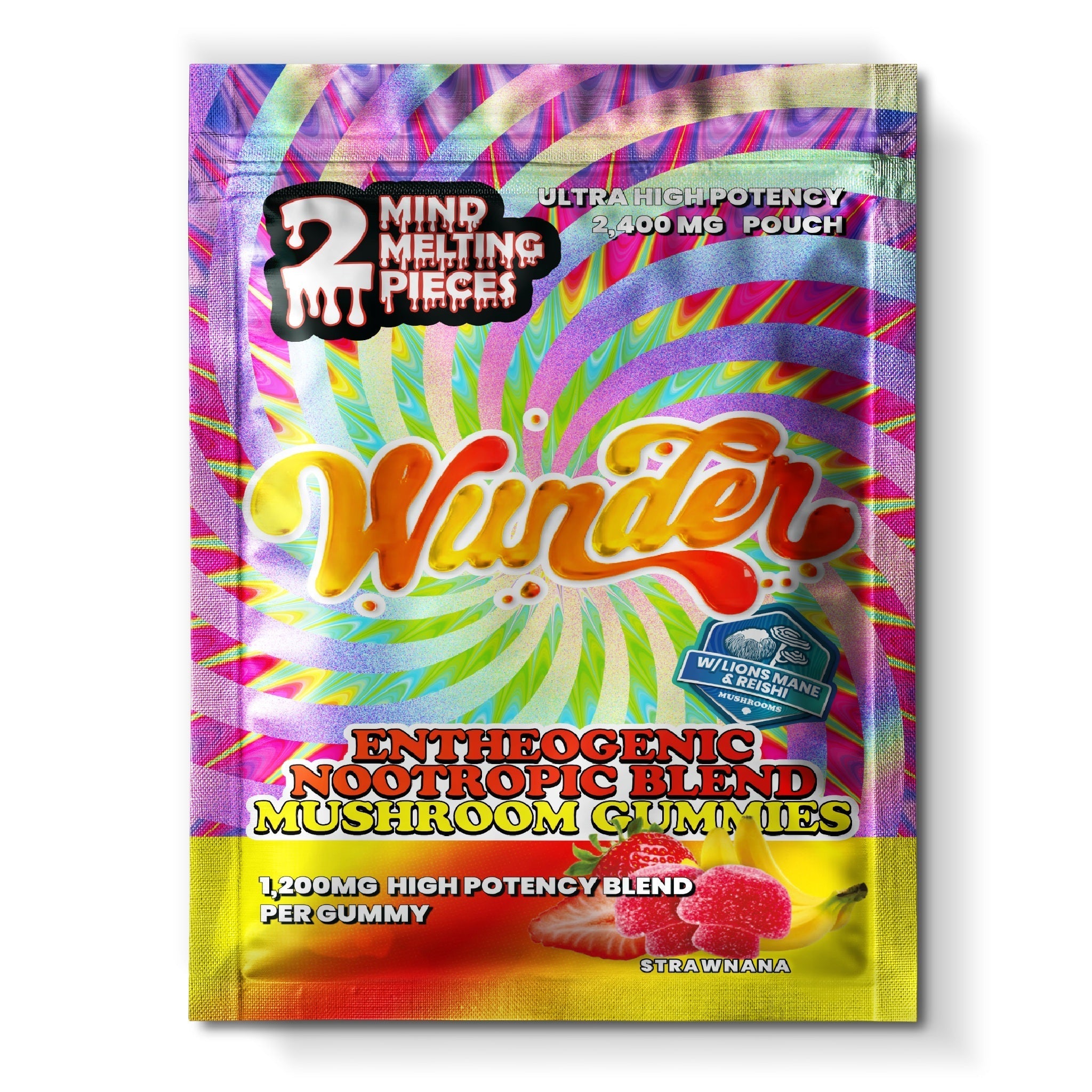 Wunder Ultra High Potency Entheogenic Mushroom Gummies - 2400mg