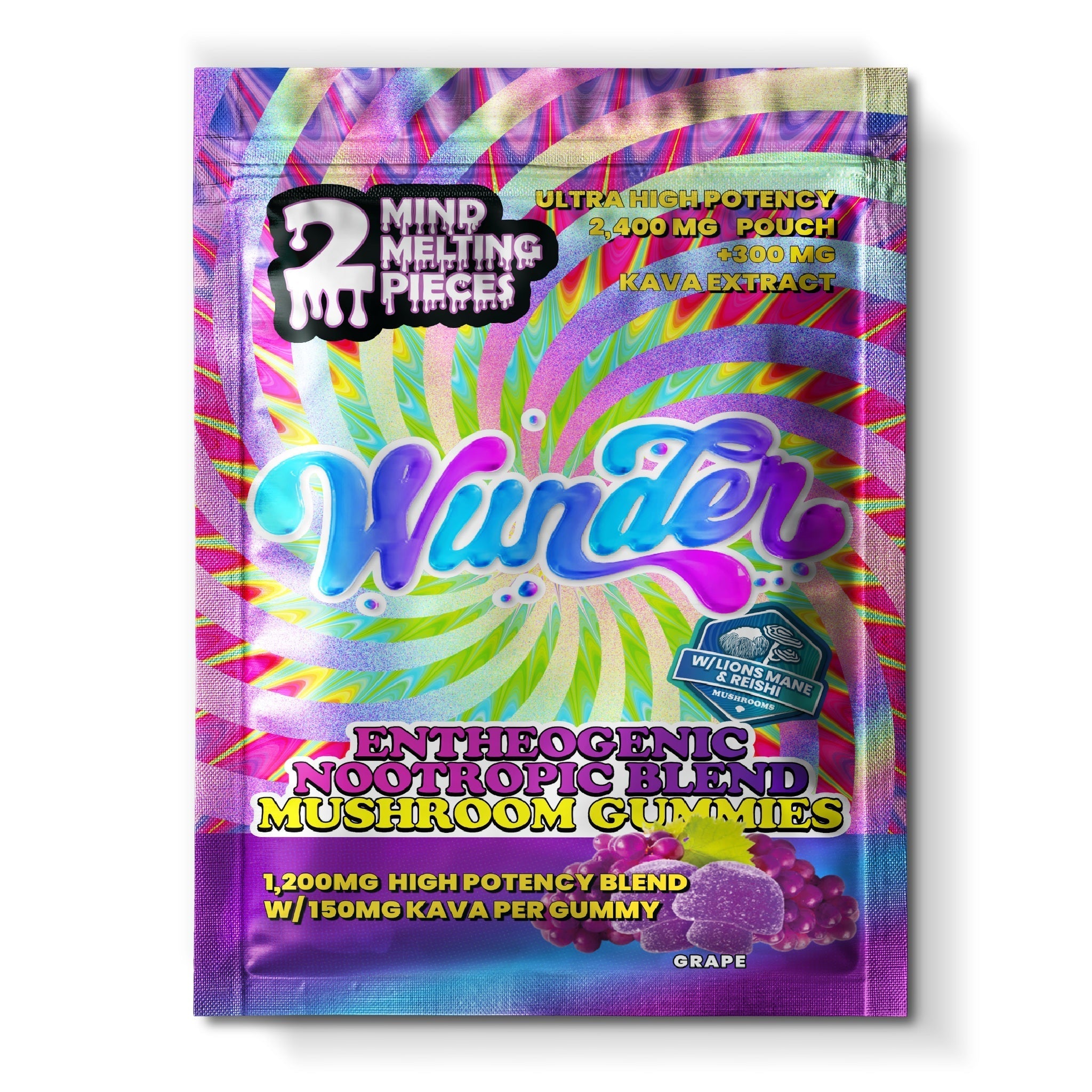 Wunder Ultra High Potency Entheogenic Mushroom Gummies - 2400mg - Image 3