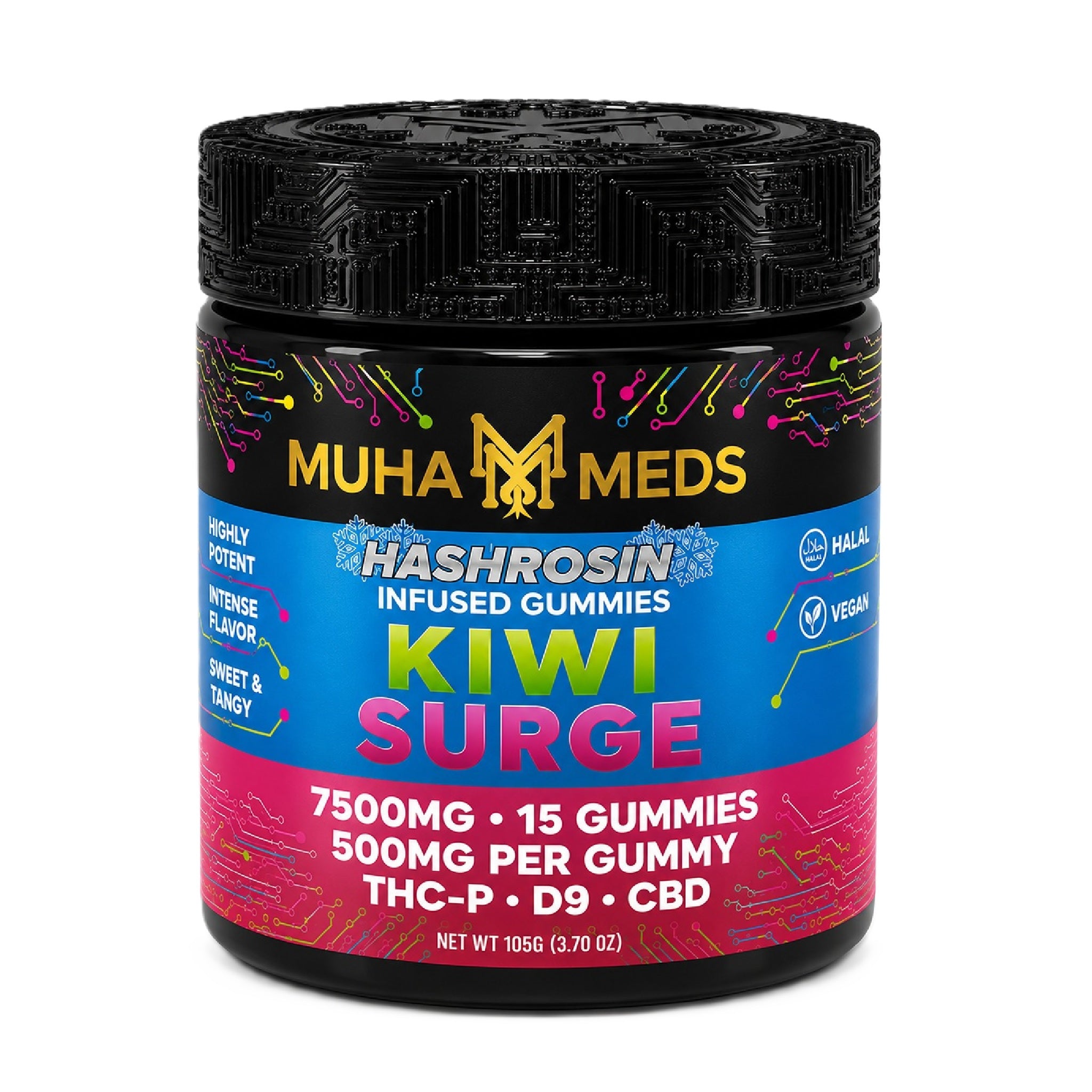 Muha Meds Hash Rosin Infused Gummies - 7500mg - Image 3