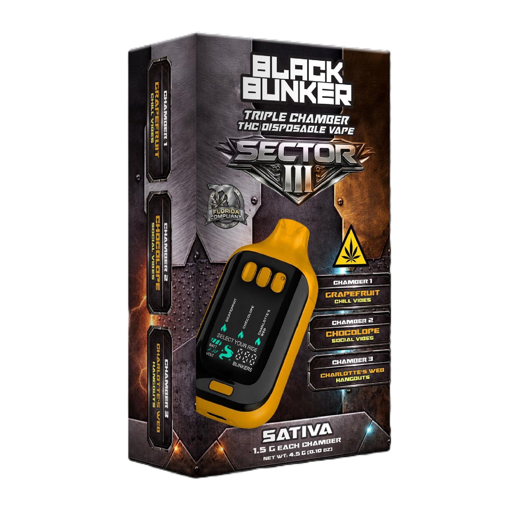 Black Bunker Sector III Triple Chamber Device - 4500mg - Image 4