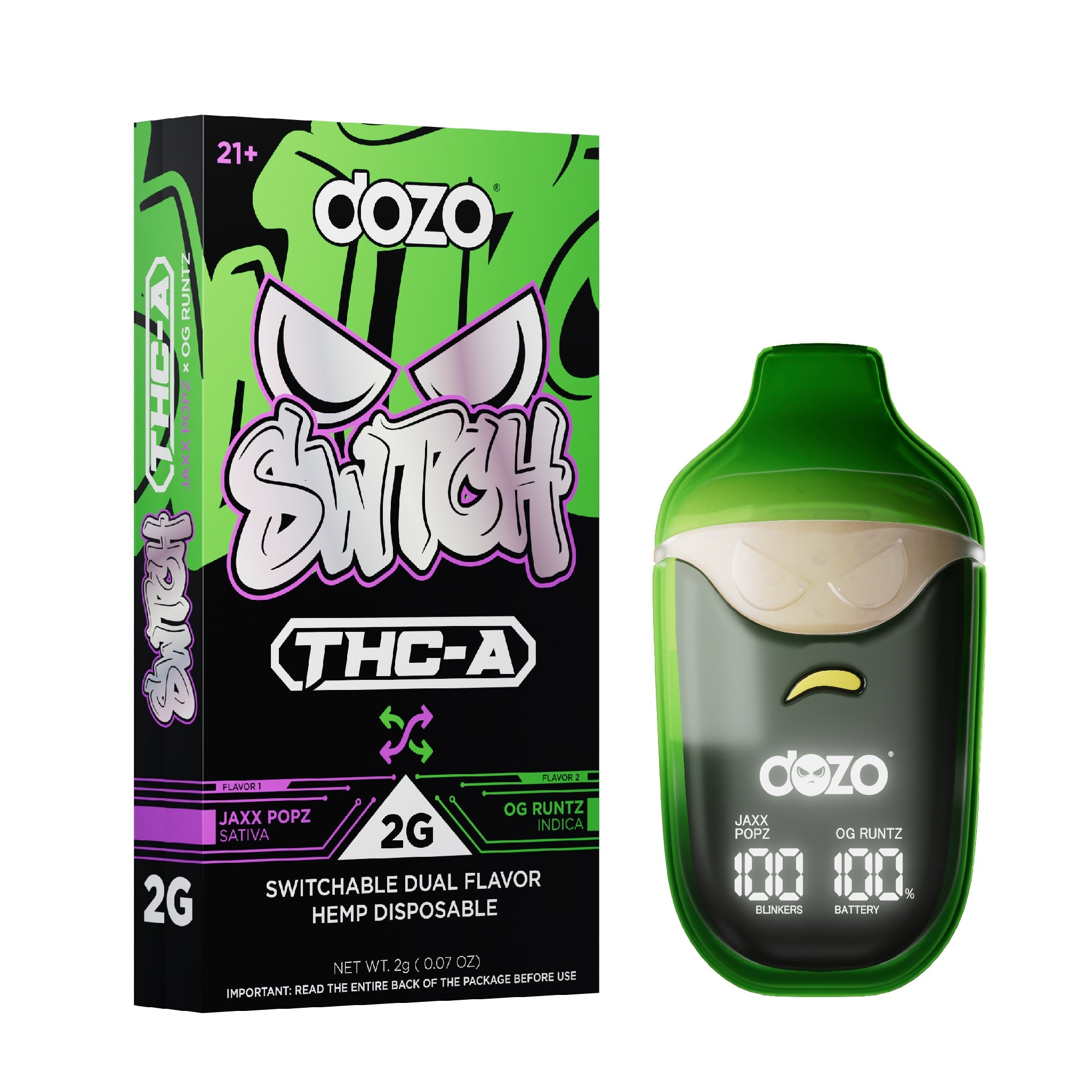Dozo Switch THC-A Dual Flavor Device - 2000mg - Image 2
