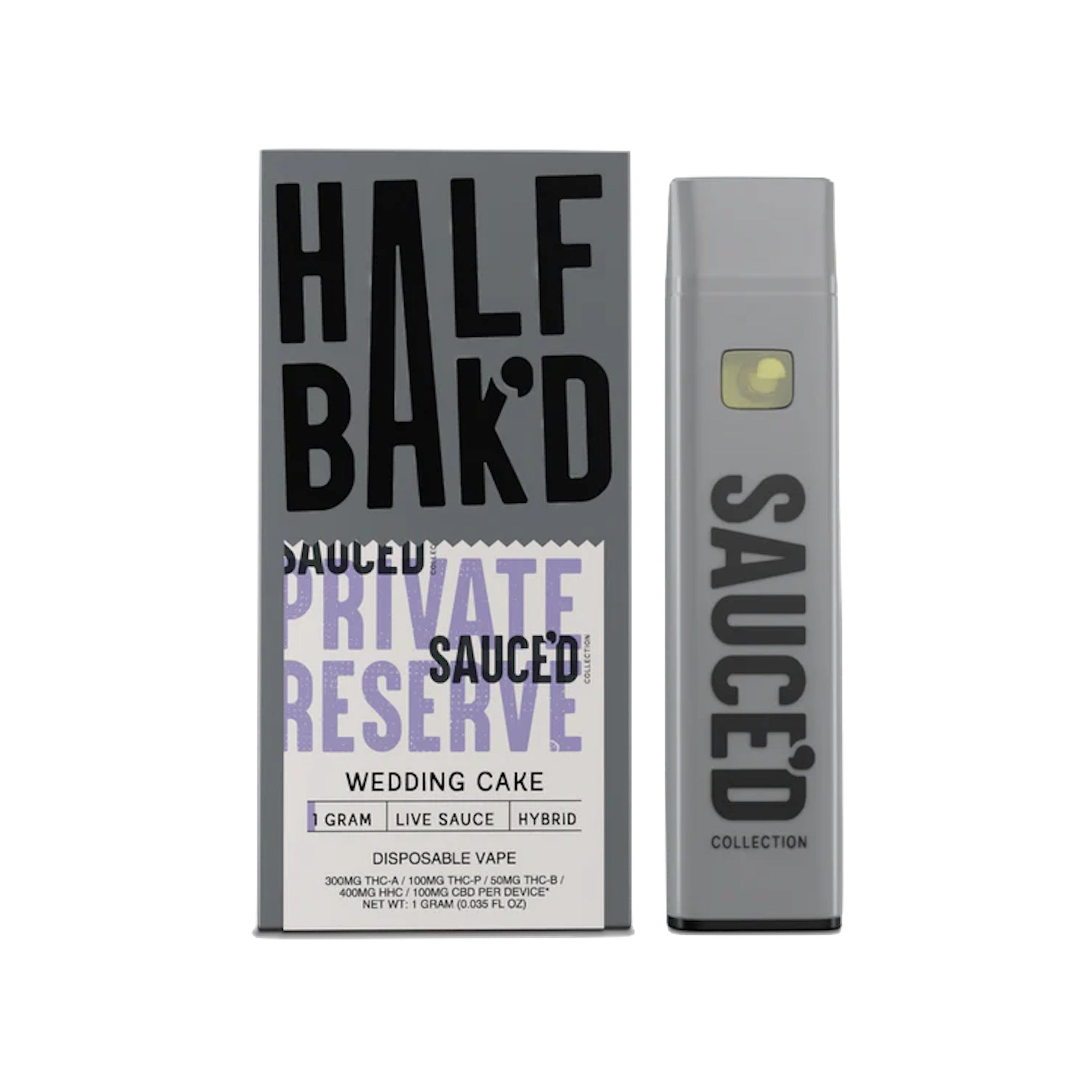 Half Bakd Sauced THC Private Reserve Device - 1000mg