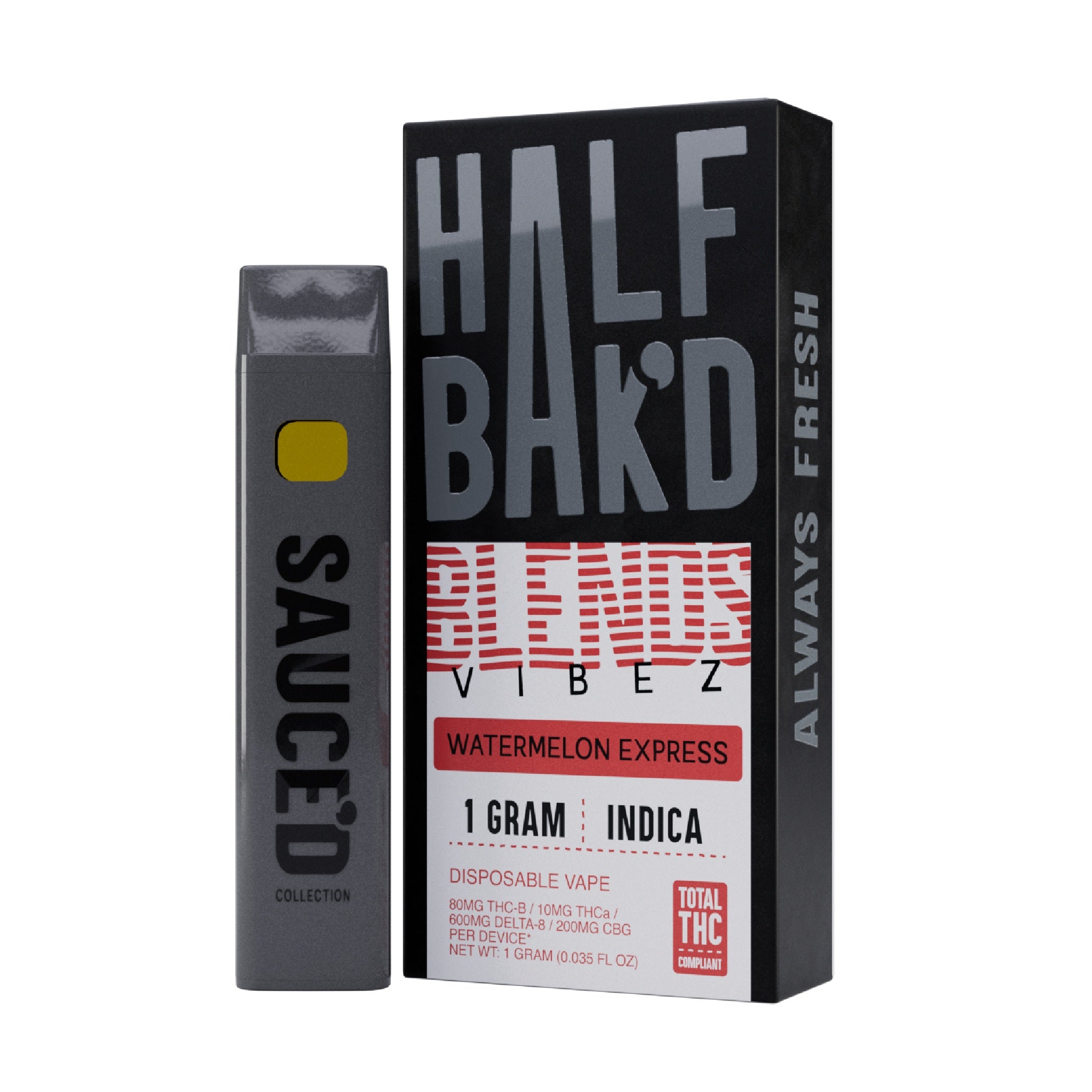 Half Bakd Vibez Blend THC Device - 1000mg