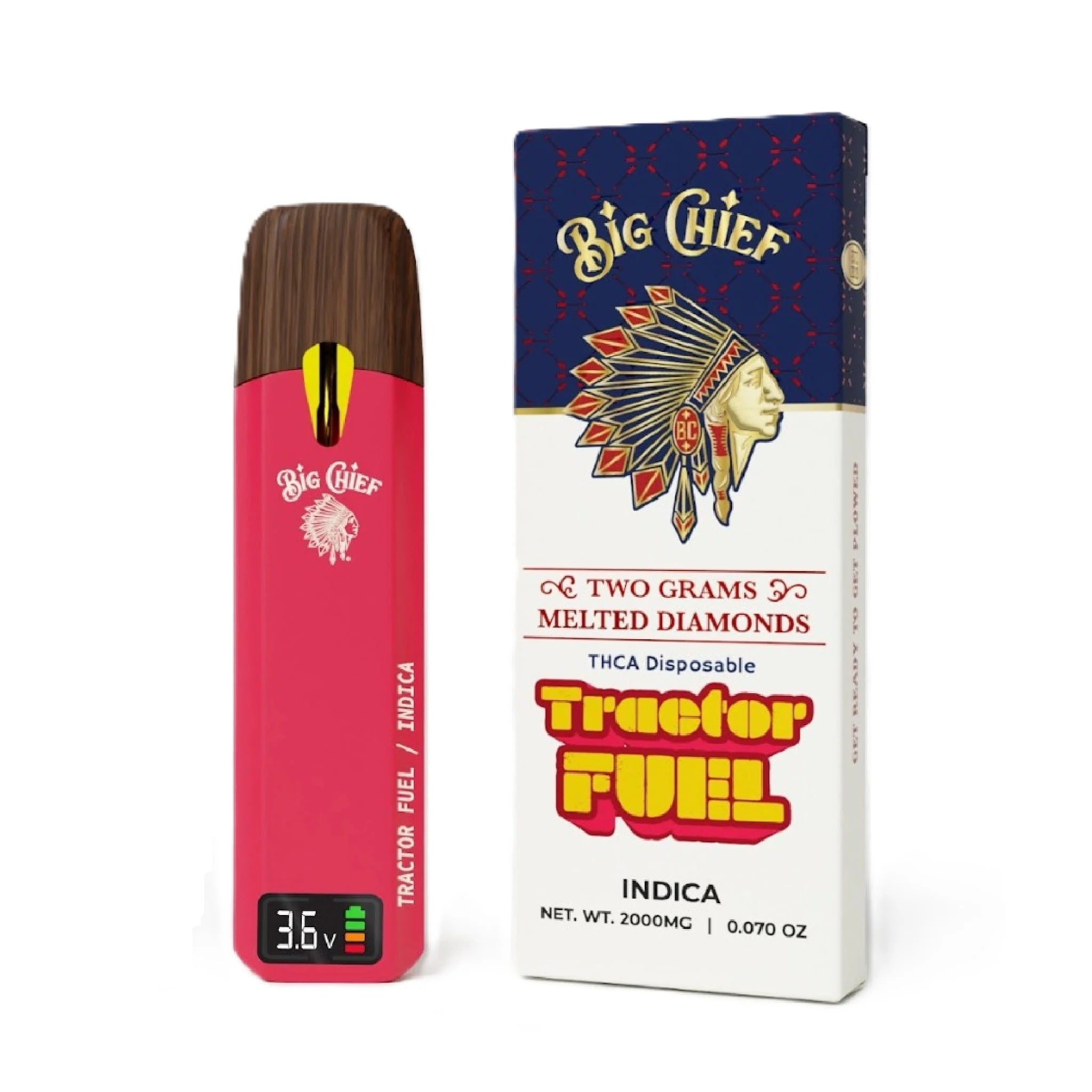 Big Chief Melted Diamonds THC-A Device - 2000mg - Image 7
