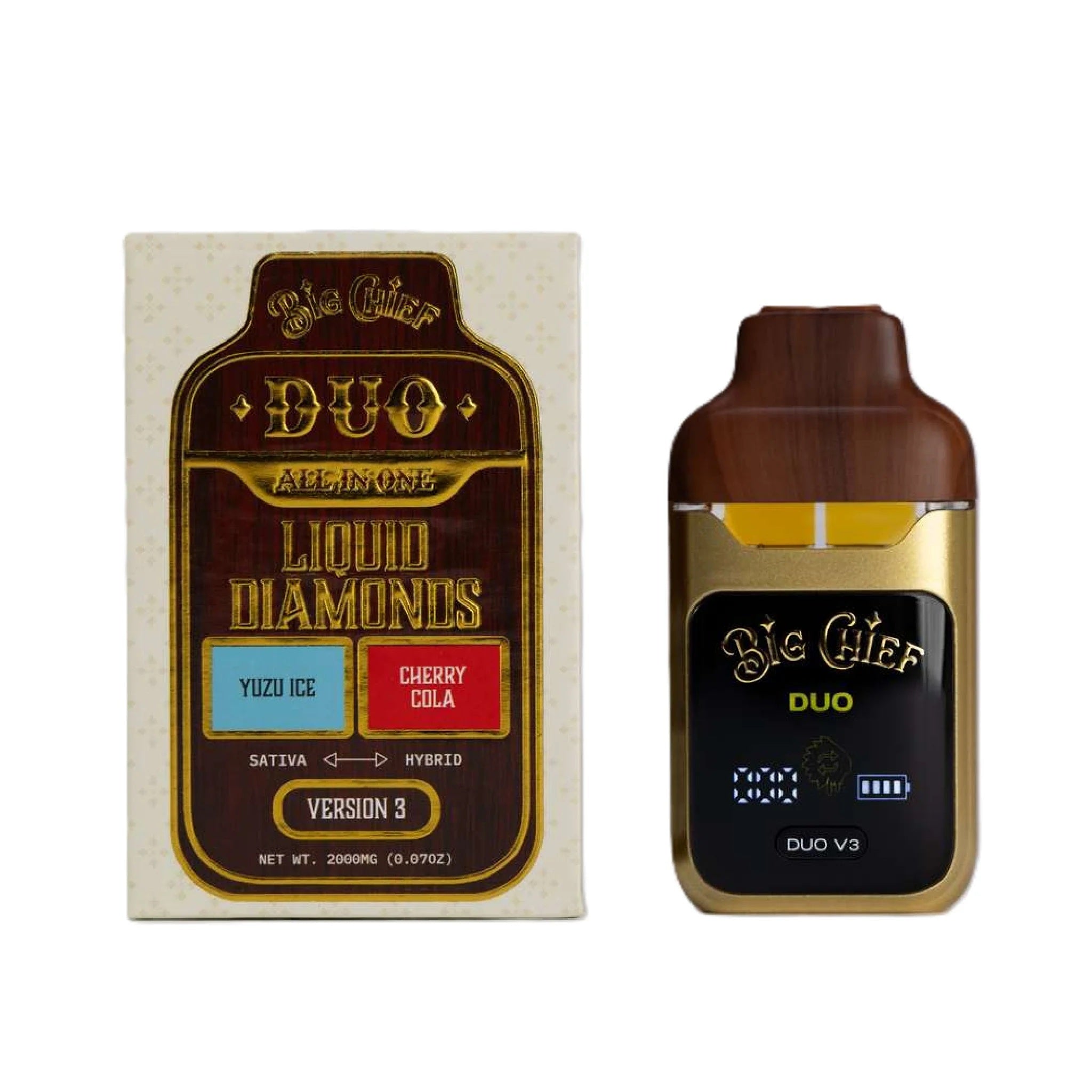 Big Chief THC-A Liquid Diamonds Duos Unit - 2000mg - Image 5