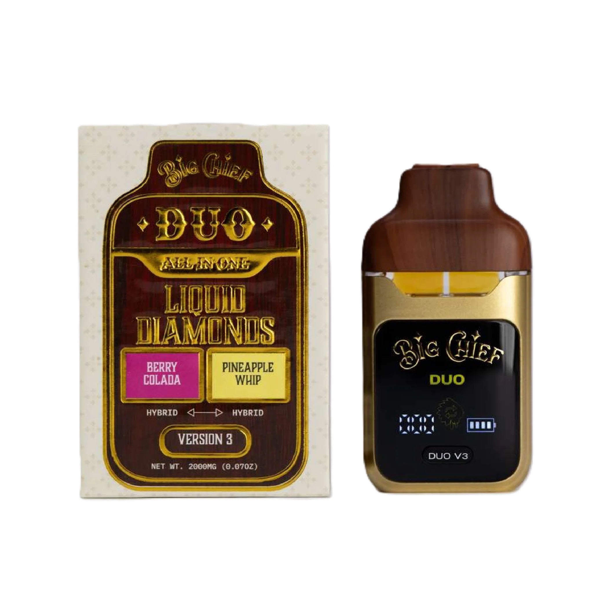Big Chief THC-A Liquid Diamonds Duos Unit - 2000mg