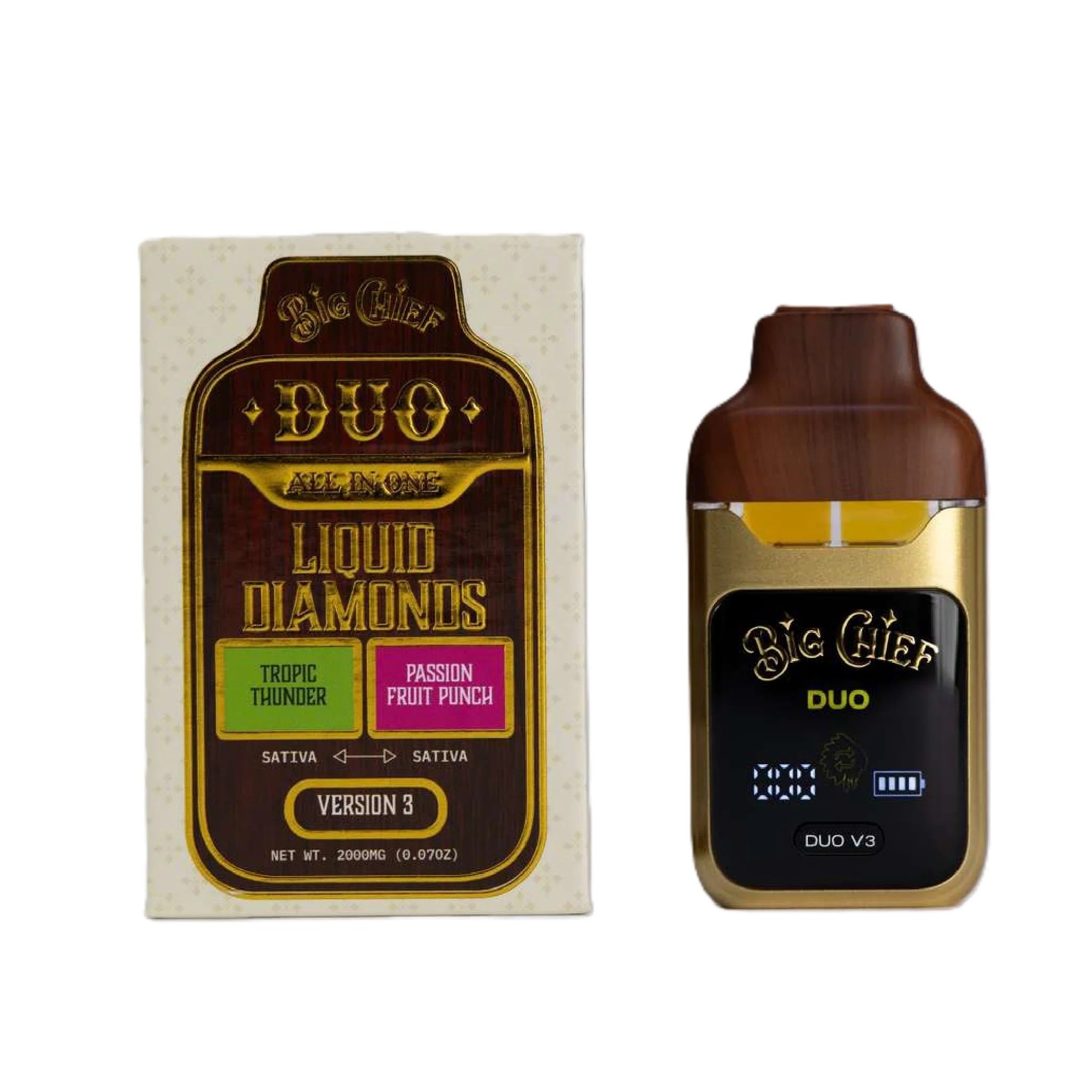 Big Chief THC-A Liquid Diamonds Duos Unit - 2000mg - Image 10