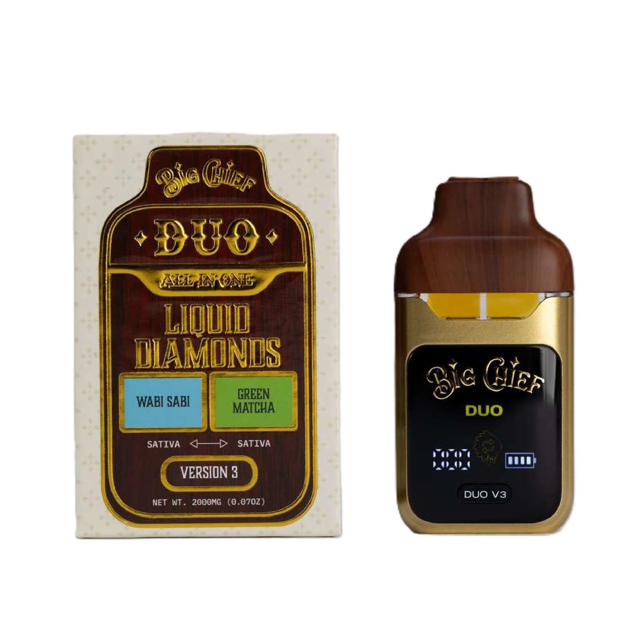 Big Chief THC-A Liquid Diamonds Duos Unit - 2000mg - Image 14