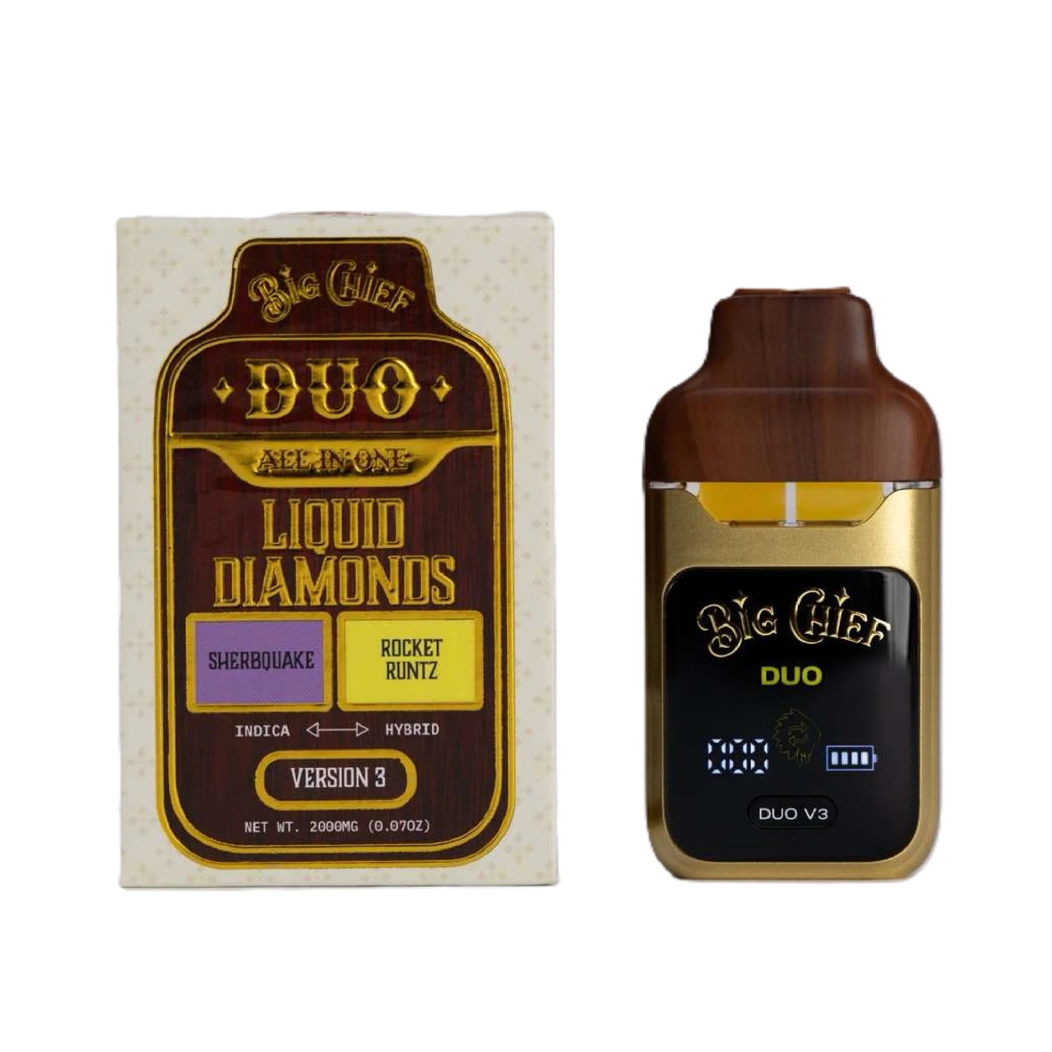Big Chief THC-A Liquid Diamonds Duos Unit - 2000mg - Image 19