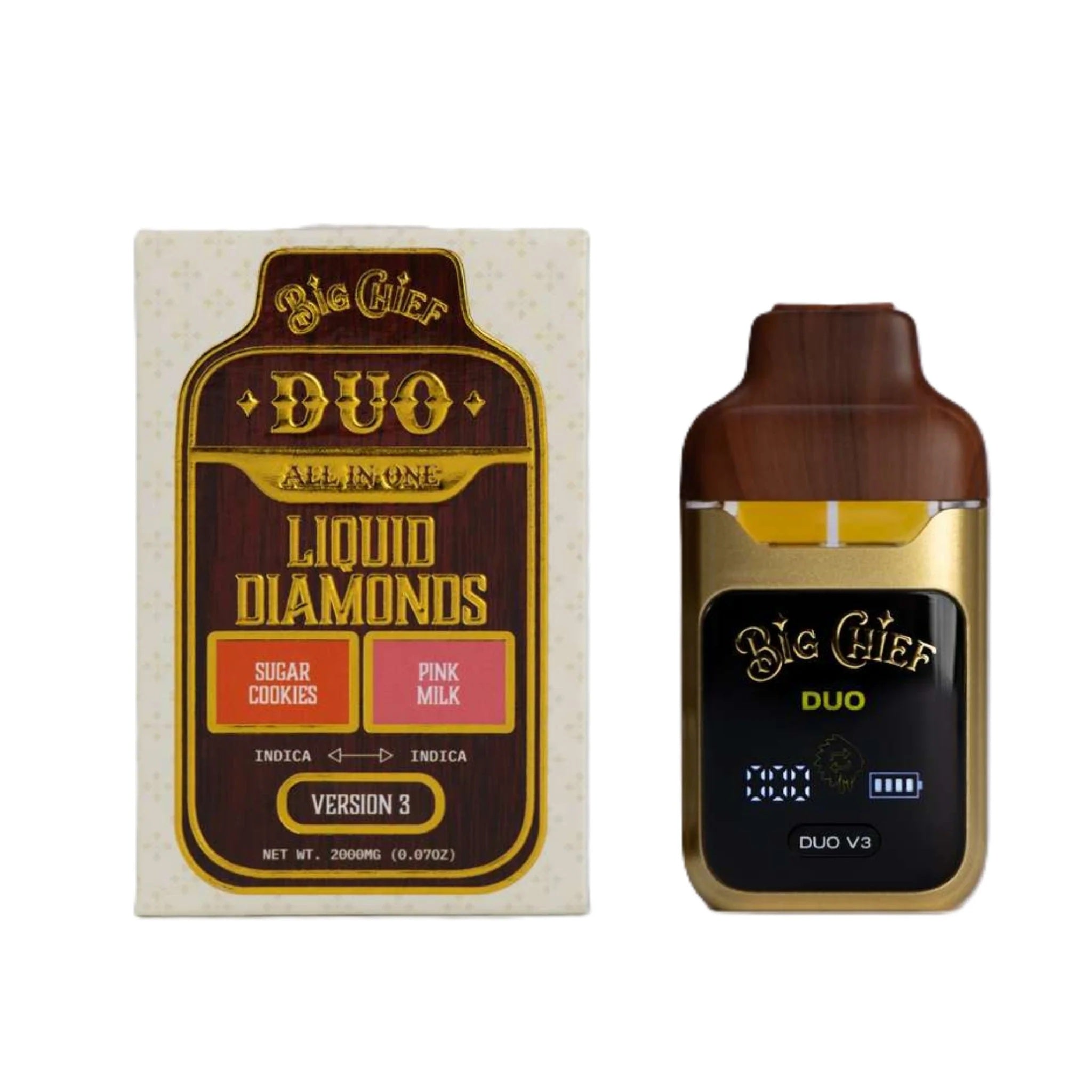 Big Chief THC-A Liquid Diamonds Duos Unit - 2000mg - Image 13