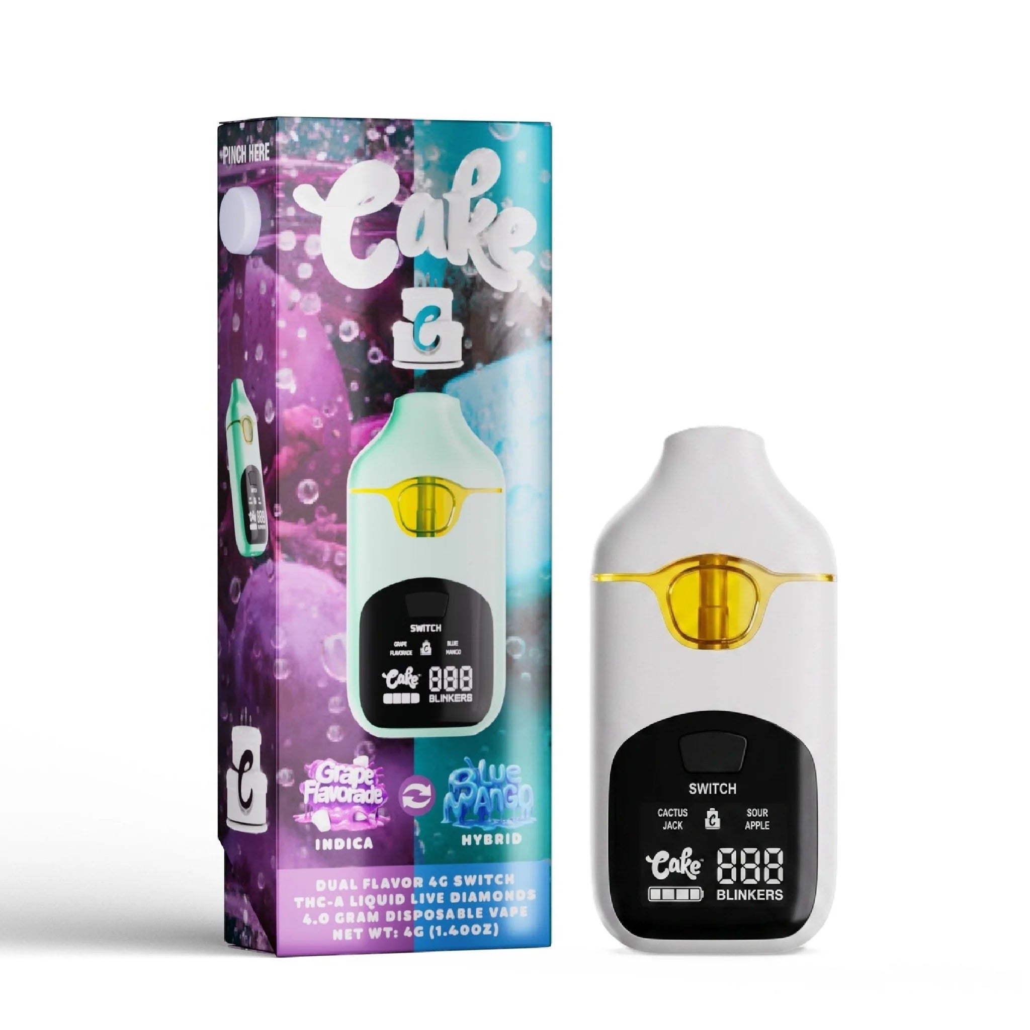 Cake Dual Flavor Liquid Live Diamonds THC-A Device - 4000mg - Image 5