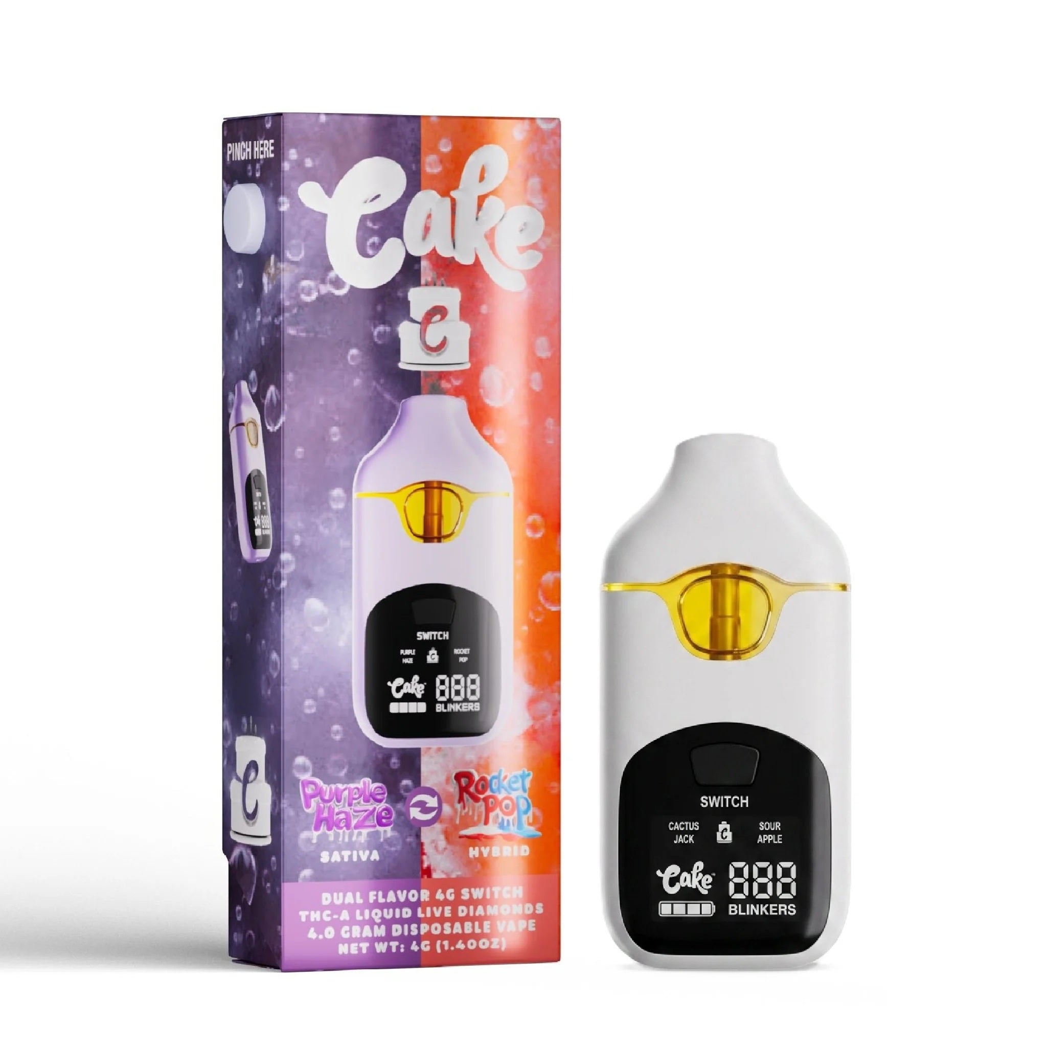 Cake Dual Flavor Liquid Live Diamonds THC-A Device - 4000mg - Image 4