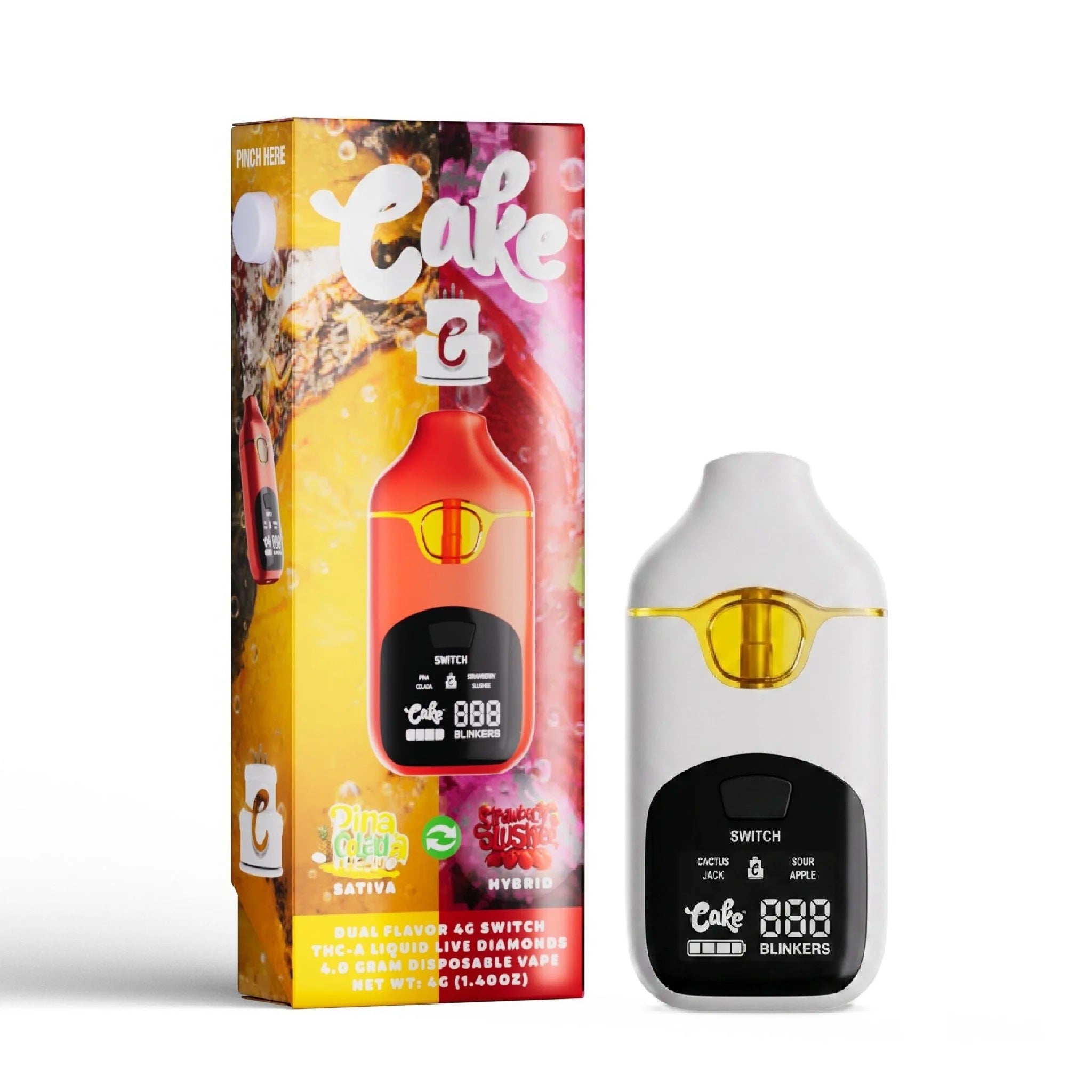 Cake Dual Flavor Liquid Live Diamonds THC-A Device - 4000mg - Image 3