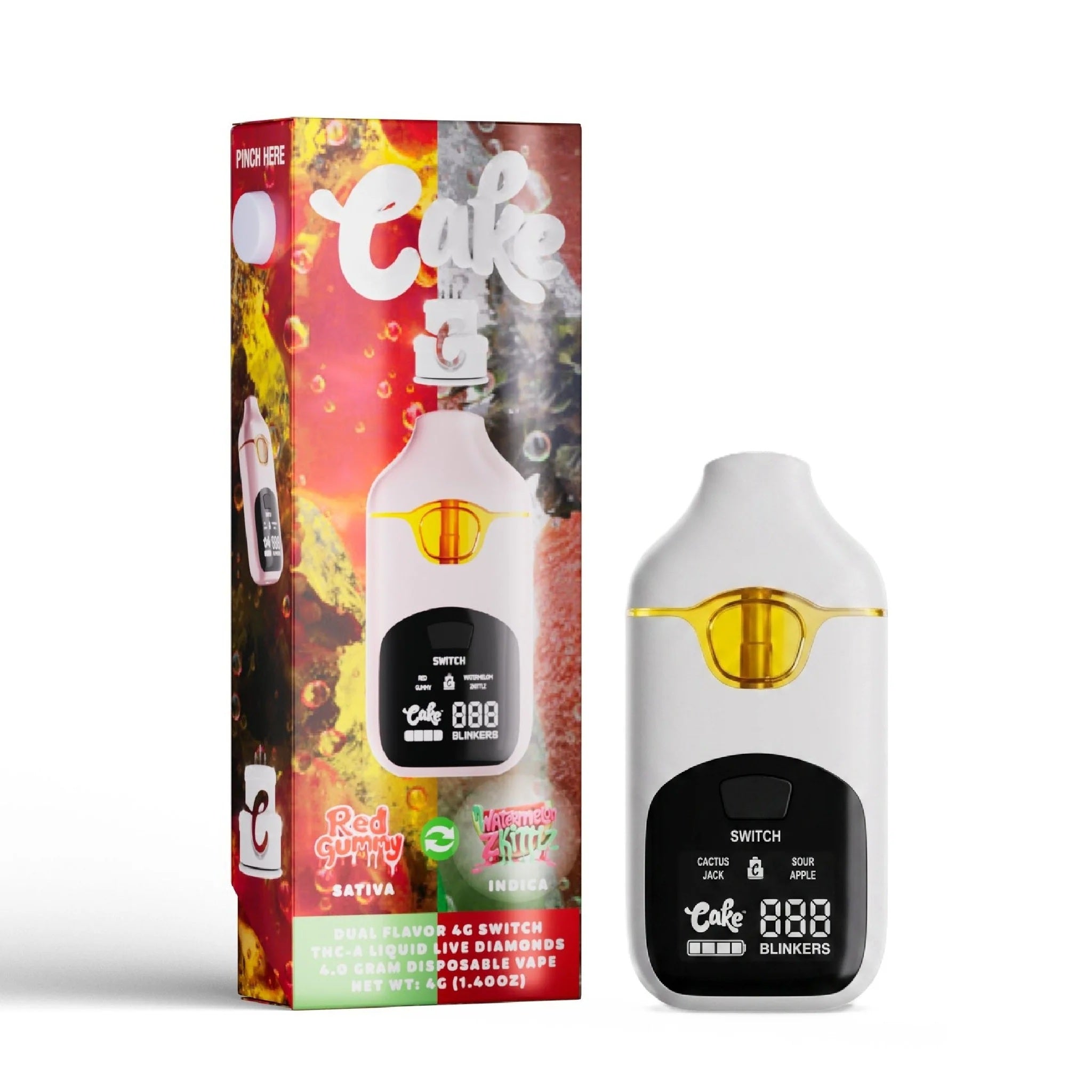 Cake Dual Flavor Liquid Live Diamonds THC-A Device - 4000mg - Image 2